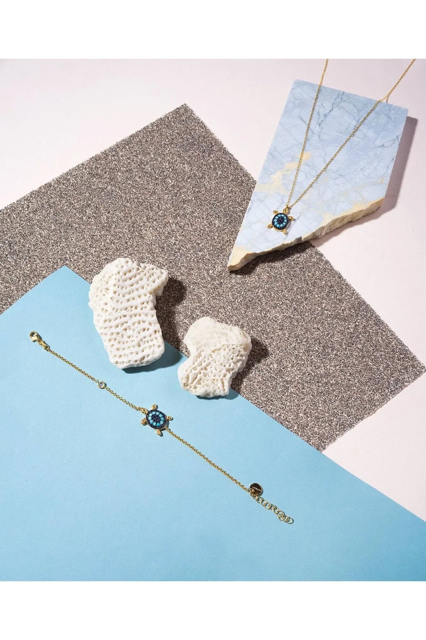 Turtle Turquoise Blue Bracelet Gold - LATELITA Bracelets