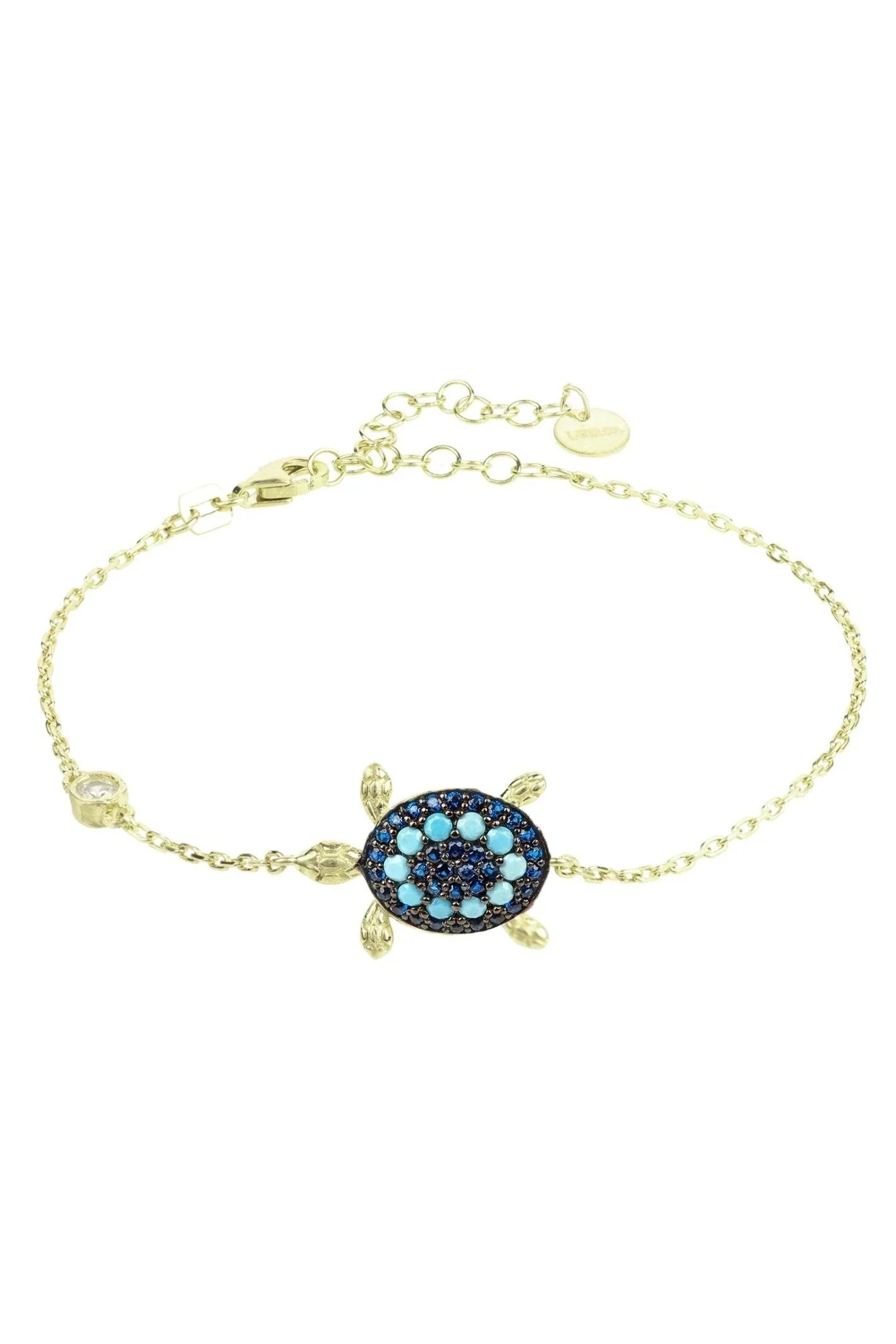 Turtle Turquoise Blue Bracelet Gold - LATELITA Bracelets