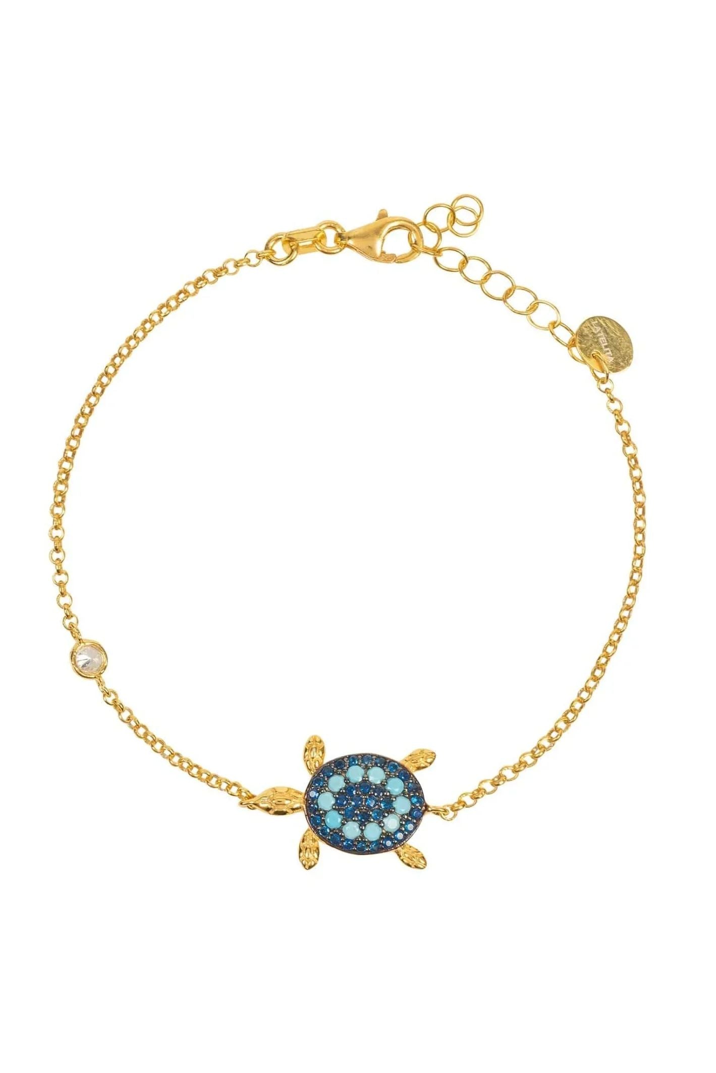 Turtle Turquoise Blue Bracelet Gold - LATELITA Bracelets