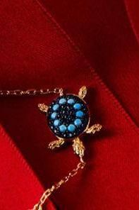 Turtle Turquoise Blue Bracelet Gold - LATELITA Bracelets