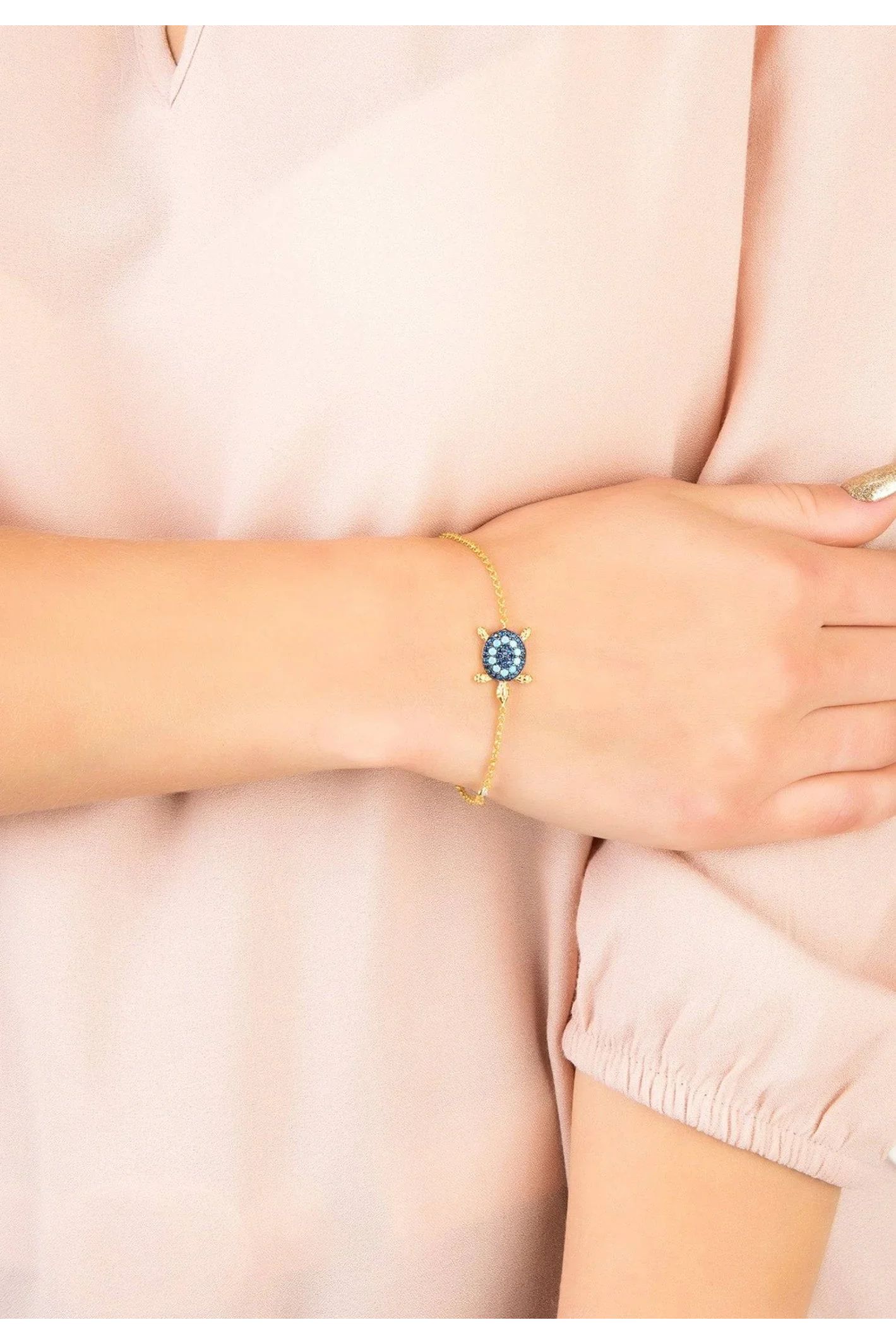 Turtle Turquoise Blue Bracelet Gold - LATELITA Bracelets