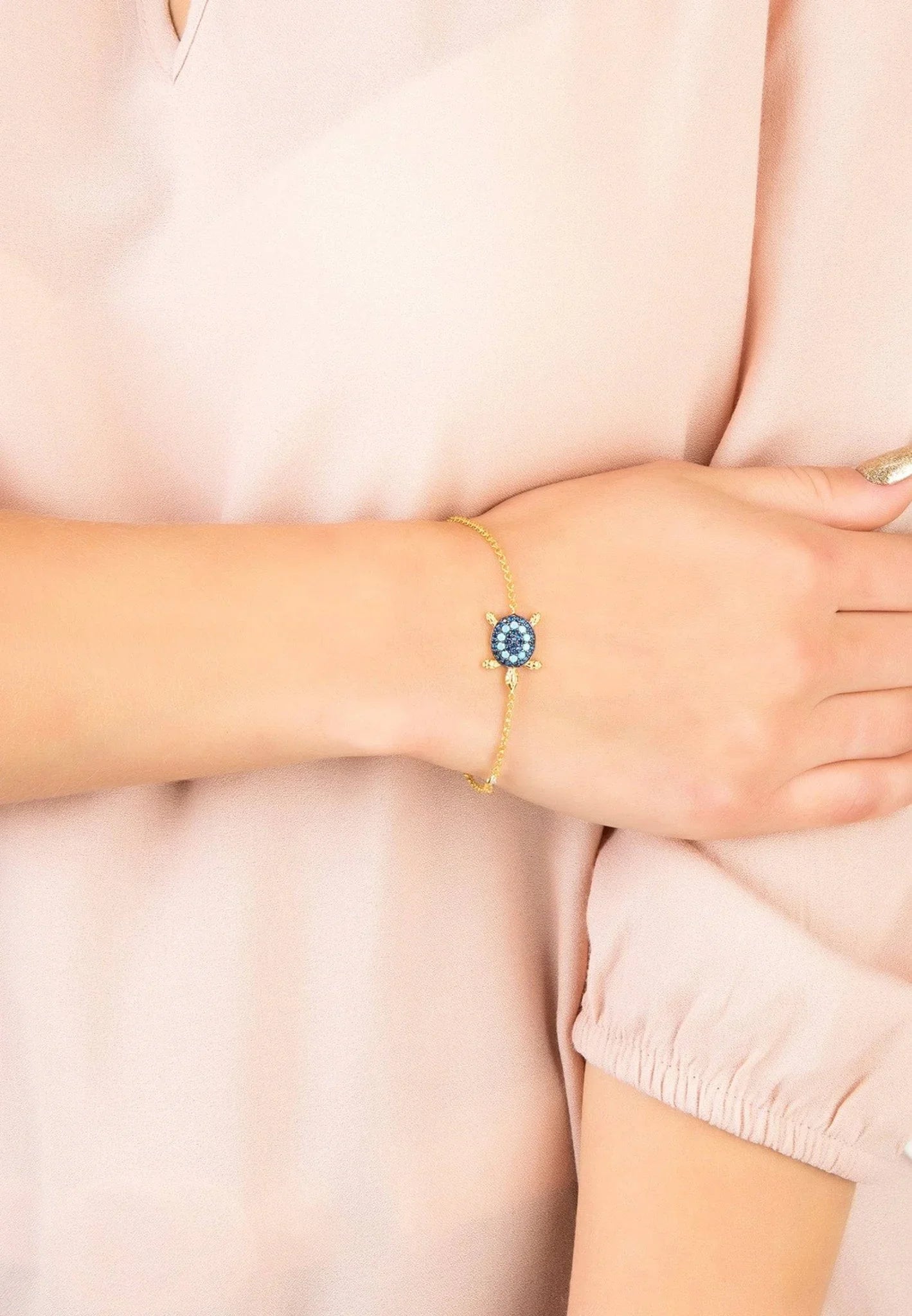 Turtle Turquoise Blue Bracelet Gold - LATELITA Bracelets