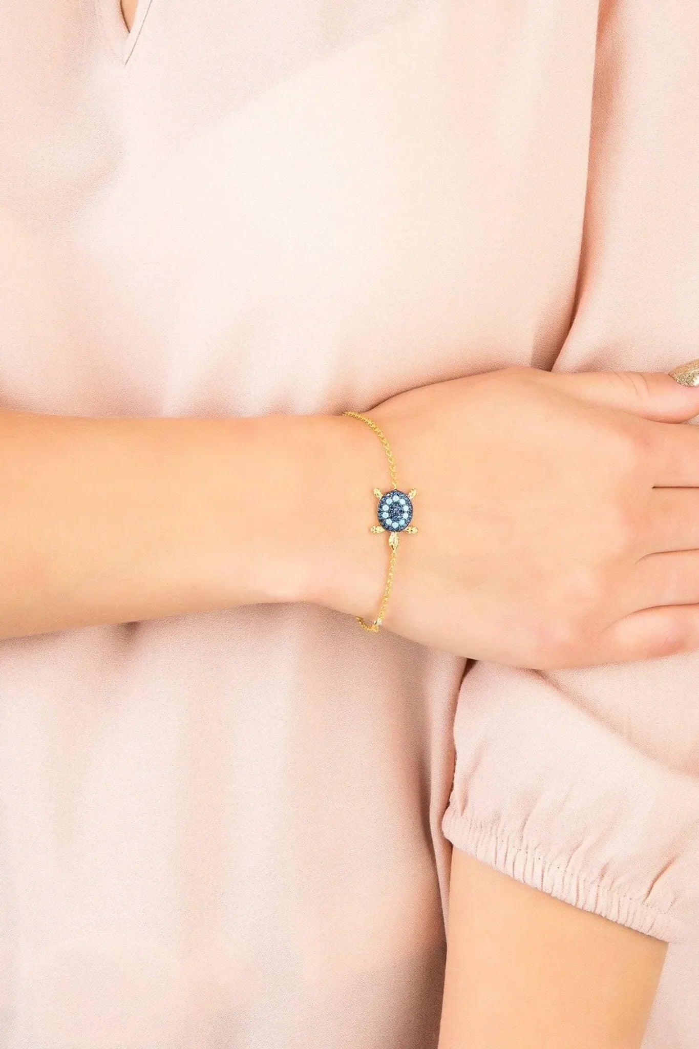 Turtle Turquoise Blue Bracelet Gold - LATELITA Bracelets