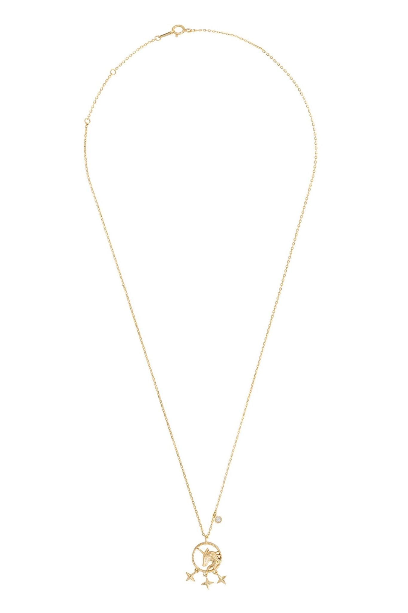 Unicorn Mother Of Pearl Star Necklace Gold - LATELITA Necklaces