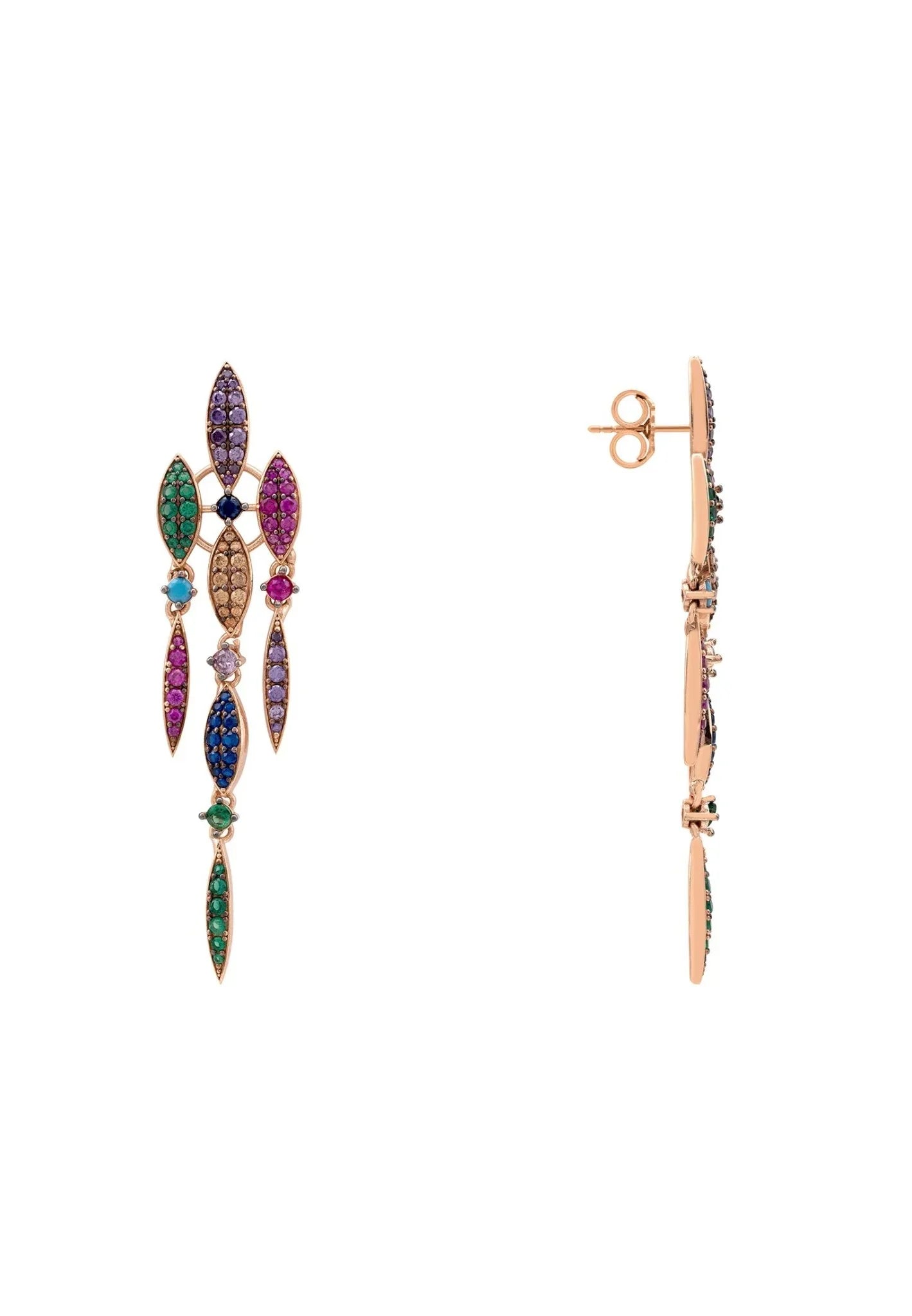 Valencia Rainbow Earrings Rosegold - LATELITA Earrings