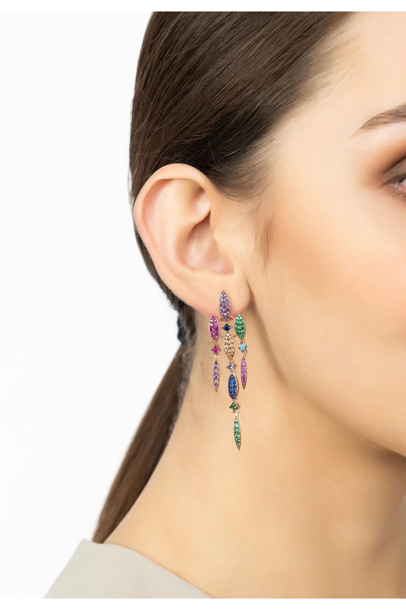Valencia Rainbow Earrings Rosegold - LATELITA Earrings