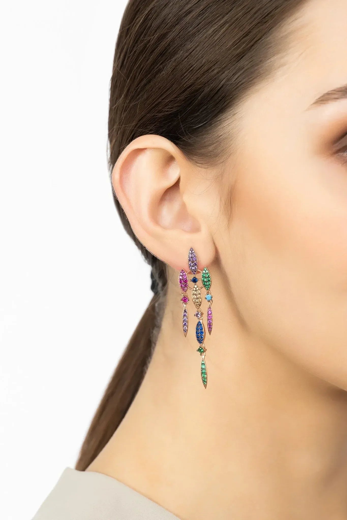 Valencia Rainbow Earrings Rosegold - LATELITA Earrings