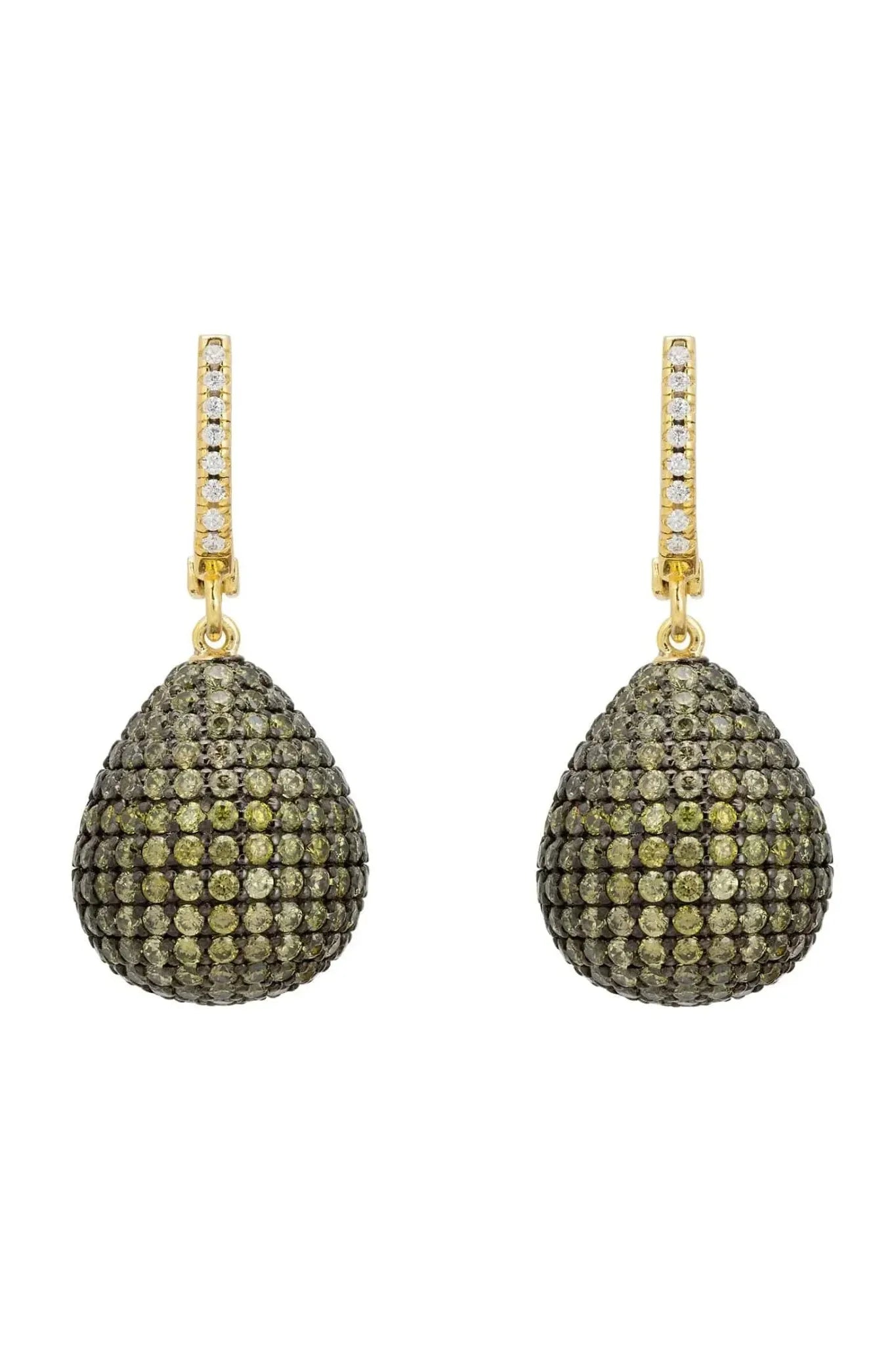 Valerie Pear Drop Gemstone Earrings Gold Peridot - LATELITA Earrings
