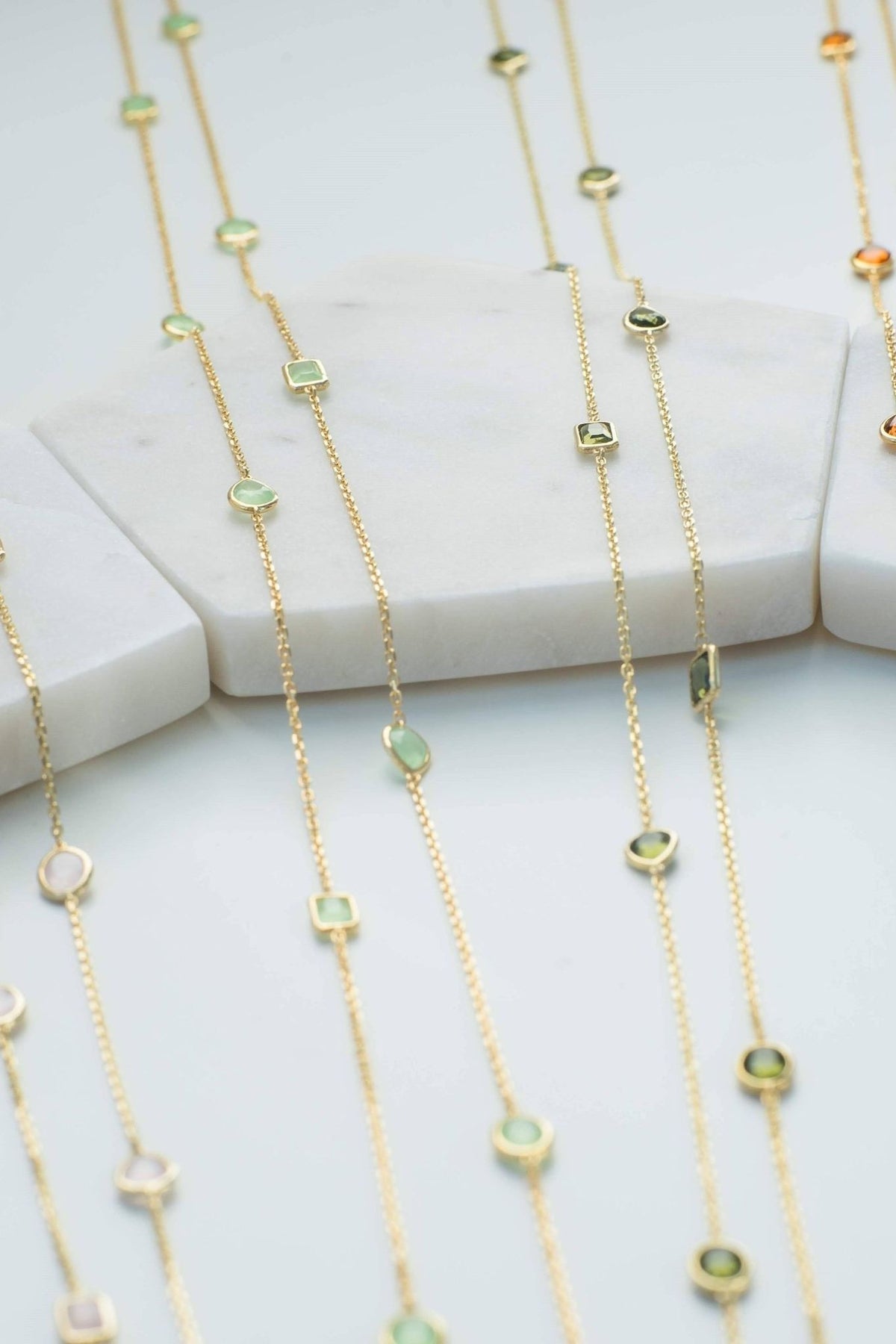 Venice 120Cm Long Chain Necklace Rosegold Rose Quartz - LATELITA Necklaces