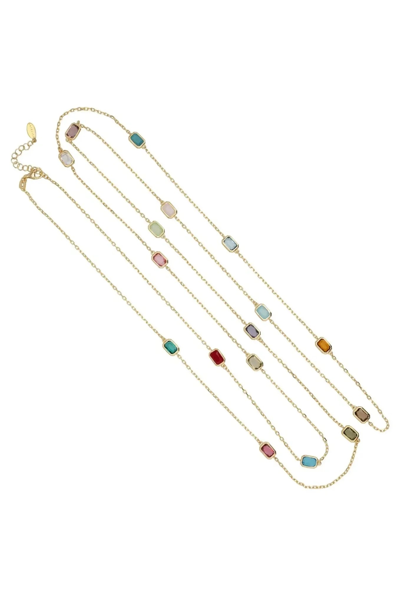 Venice Rainbow 120Cm Necklace Gold - LATELITA Necklaces