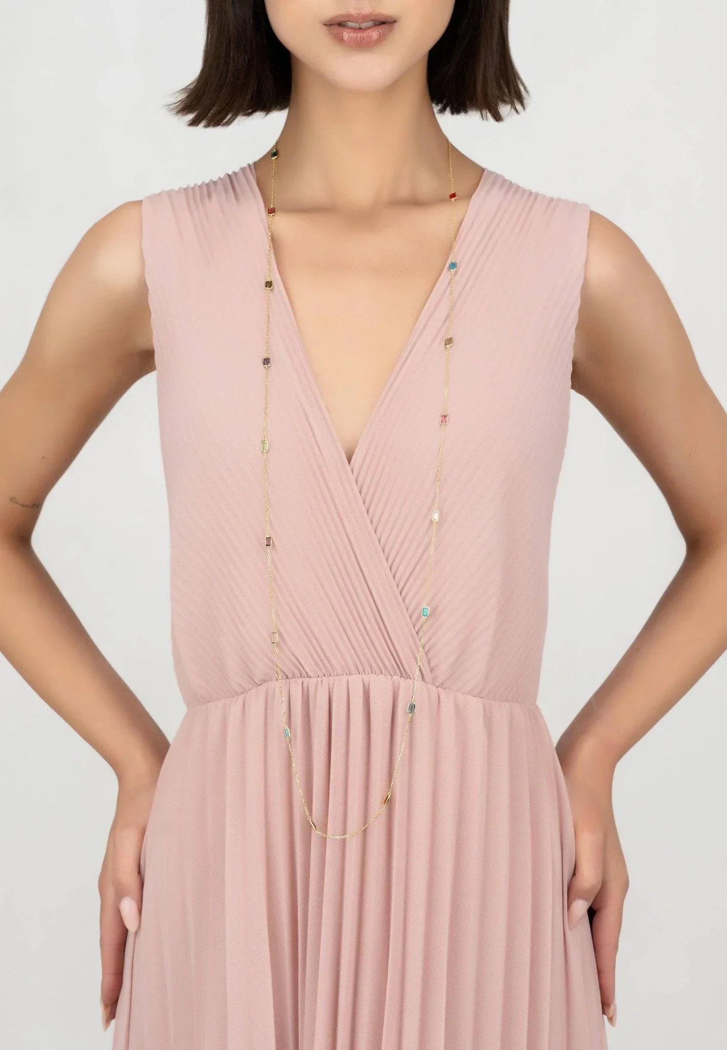 Venice Rainbow 120Cm Necklace Gold - LATELITA Necklaces