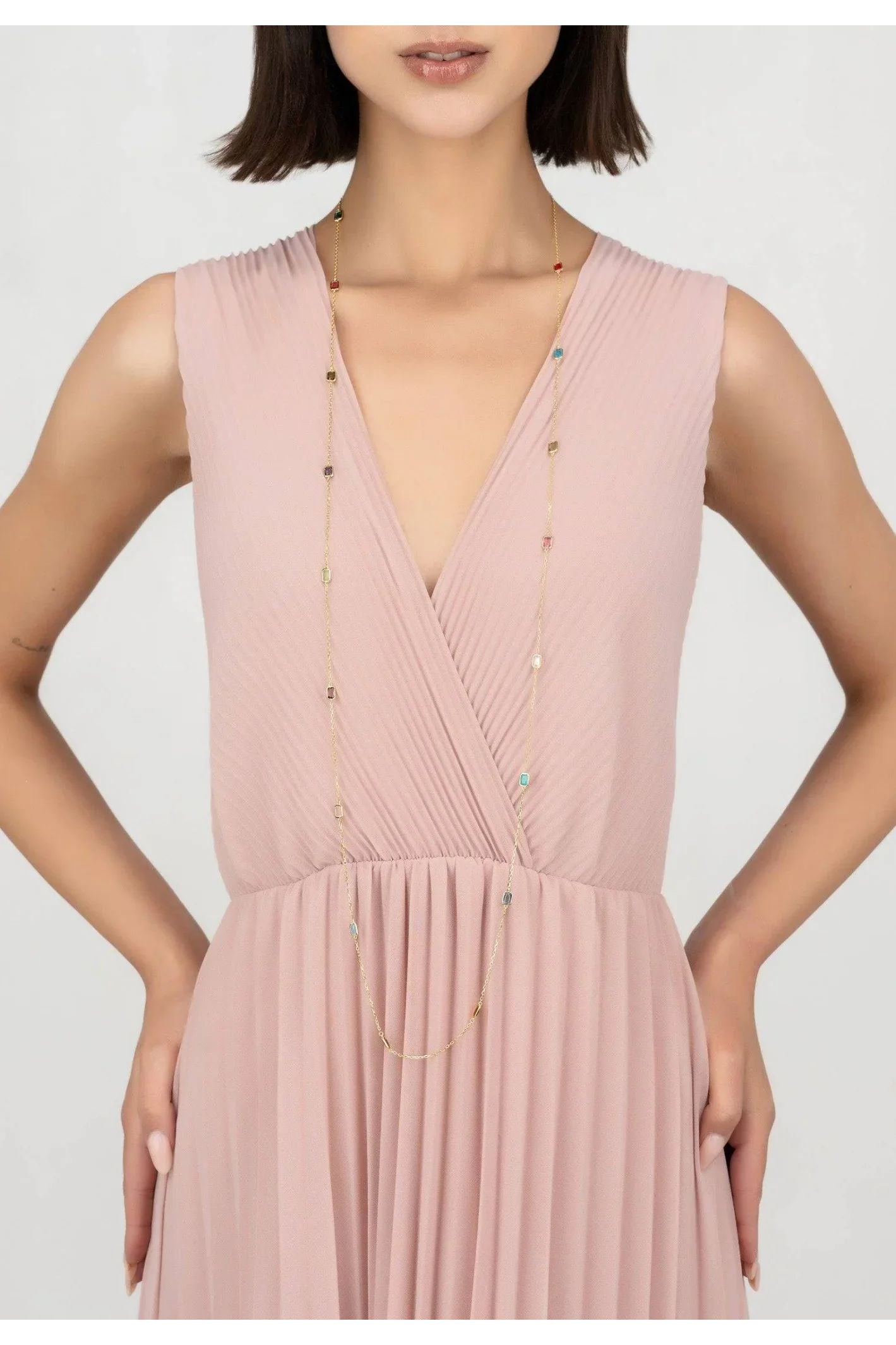 Venice Rainbow 120Cm Necklace Gold - LATELITA Necklaces