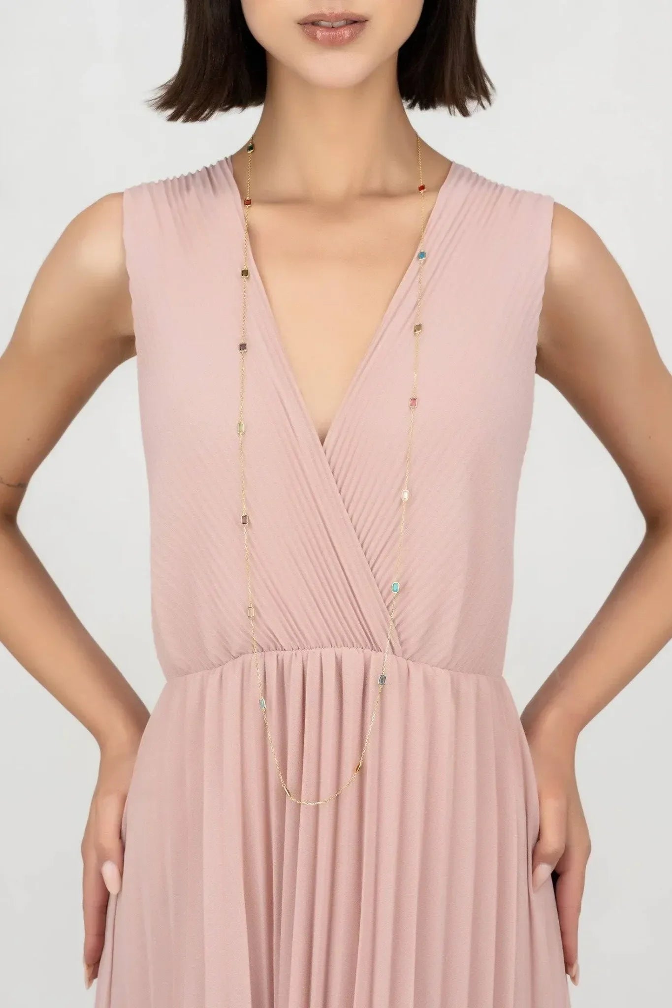 Venice Rainbow 120Cm Necklace Gold - LATELITA Necklaces