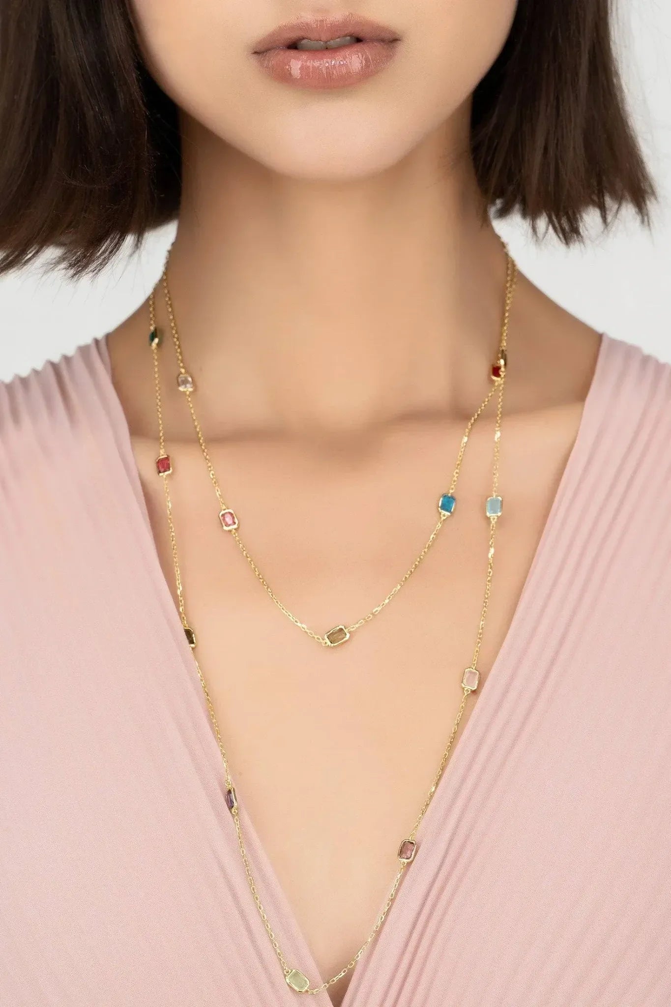 Venice Rainbow 120Cm Necklace Gold - LATELITA Necklaces