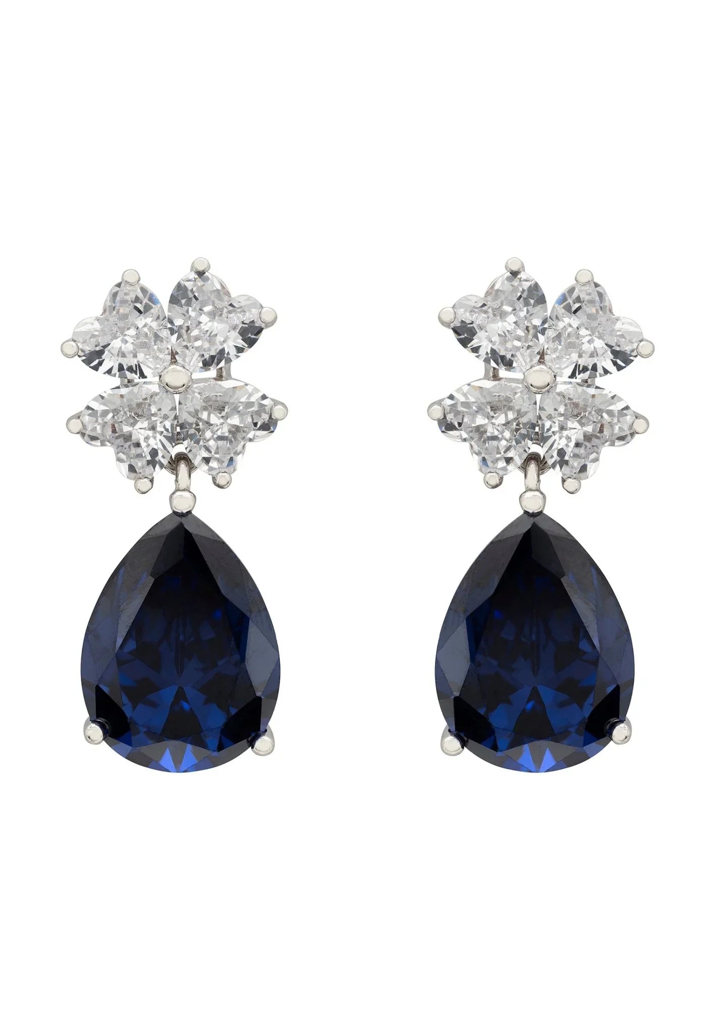 Victoria Teardrop Earrings Silver Tanzanite - LATELITA Earrings