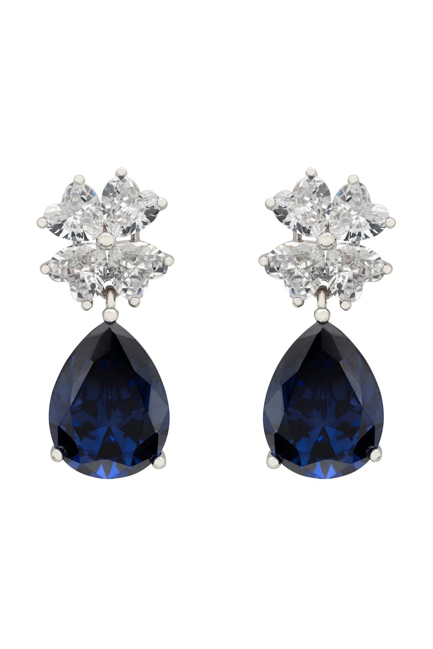 Victoria Teardrop Earrings Silver Tanzanite - LATELITA Earrings