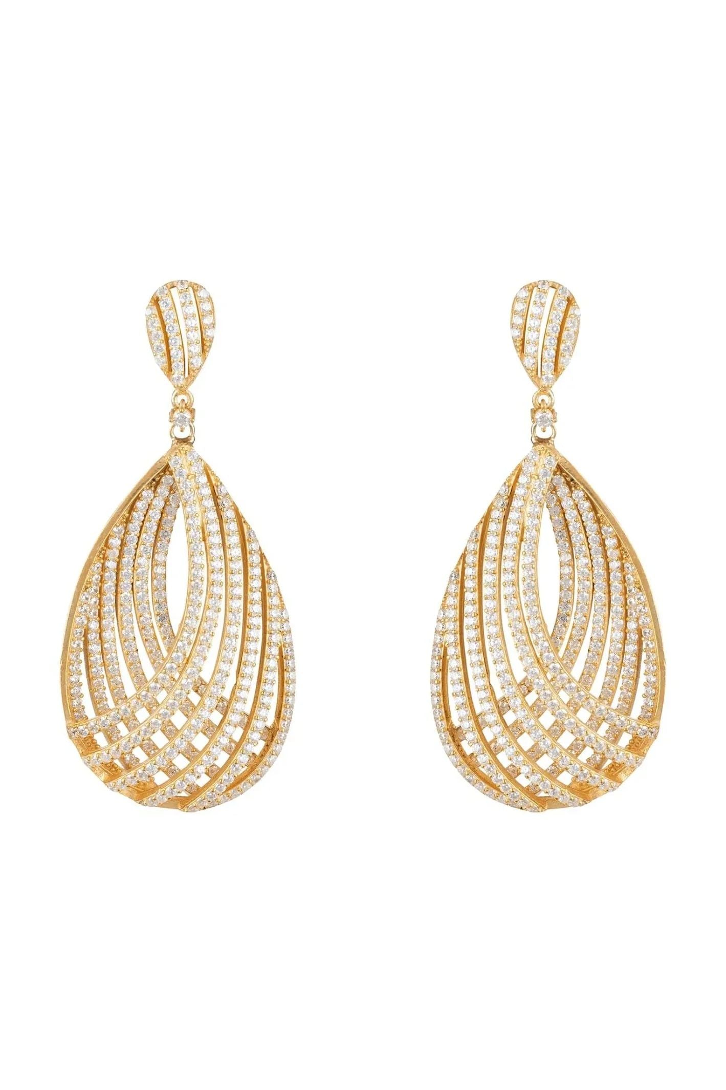 Vortex Teardrop Earring Gold - LATELITA Earrings