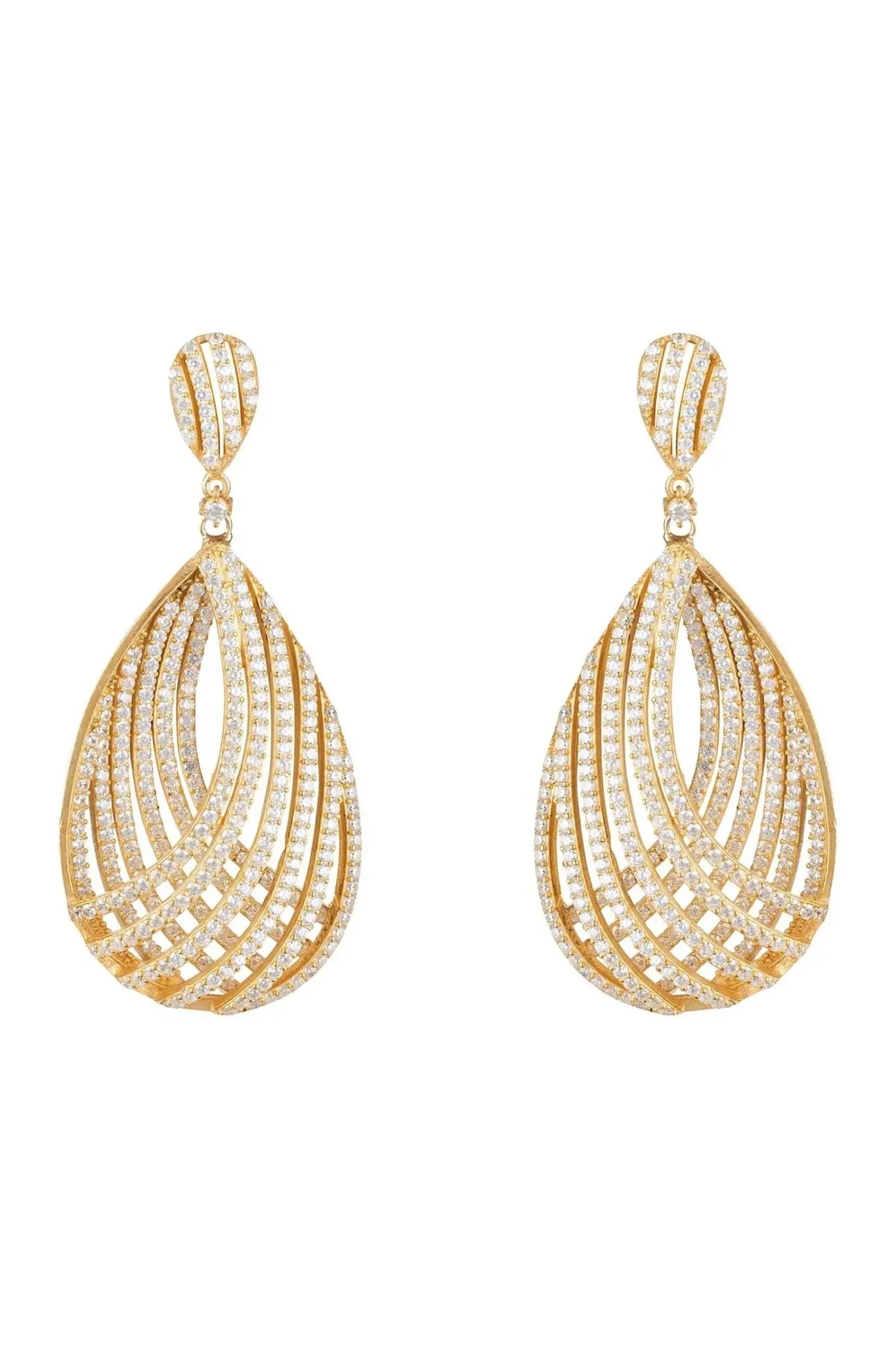 Vortex Teardrop Earring Gold - LATELITA Earrings