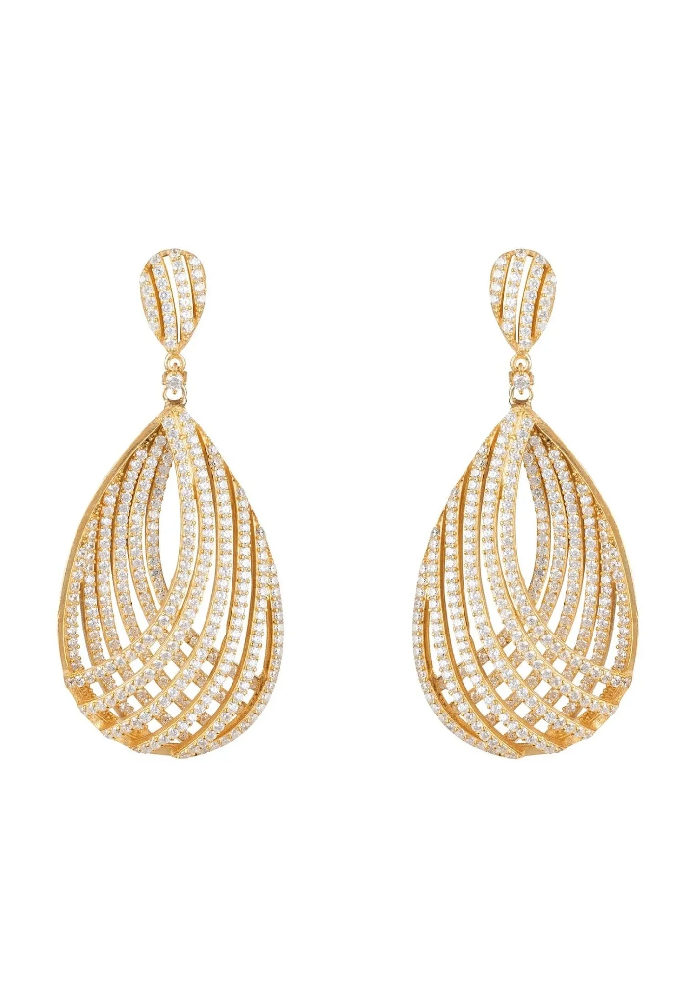 Vortex Teardrop Earring Gold - LATELITA Earrings