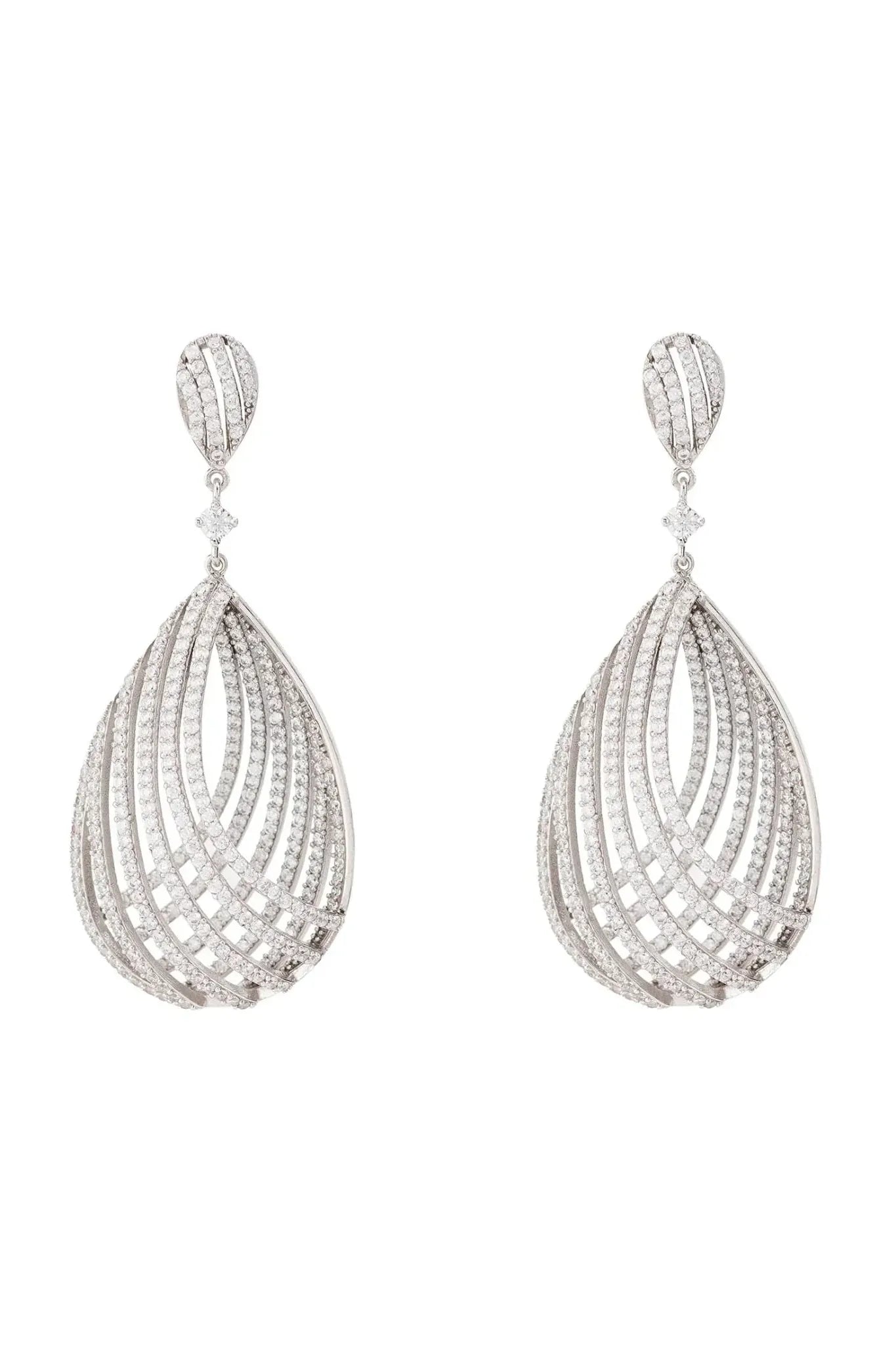 Vortex Teardrop Earring Silver - LATELITA Earrings