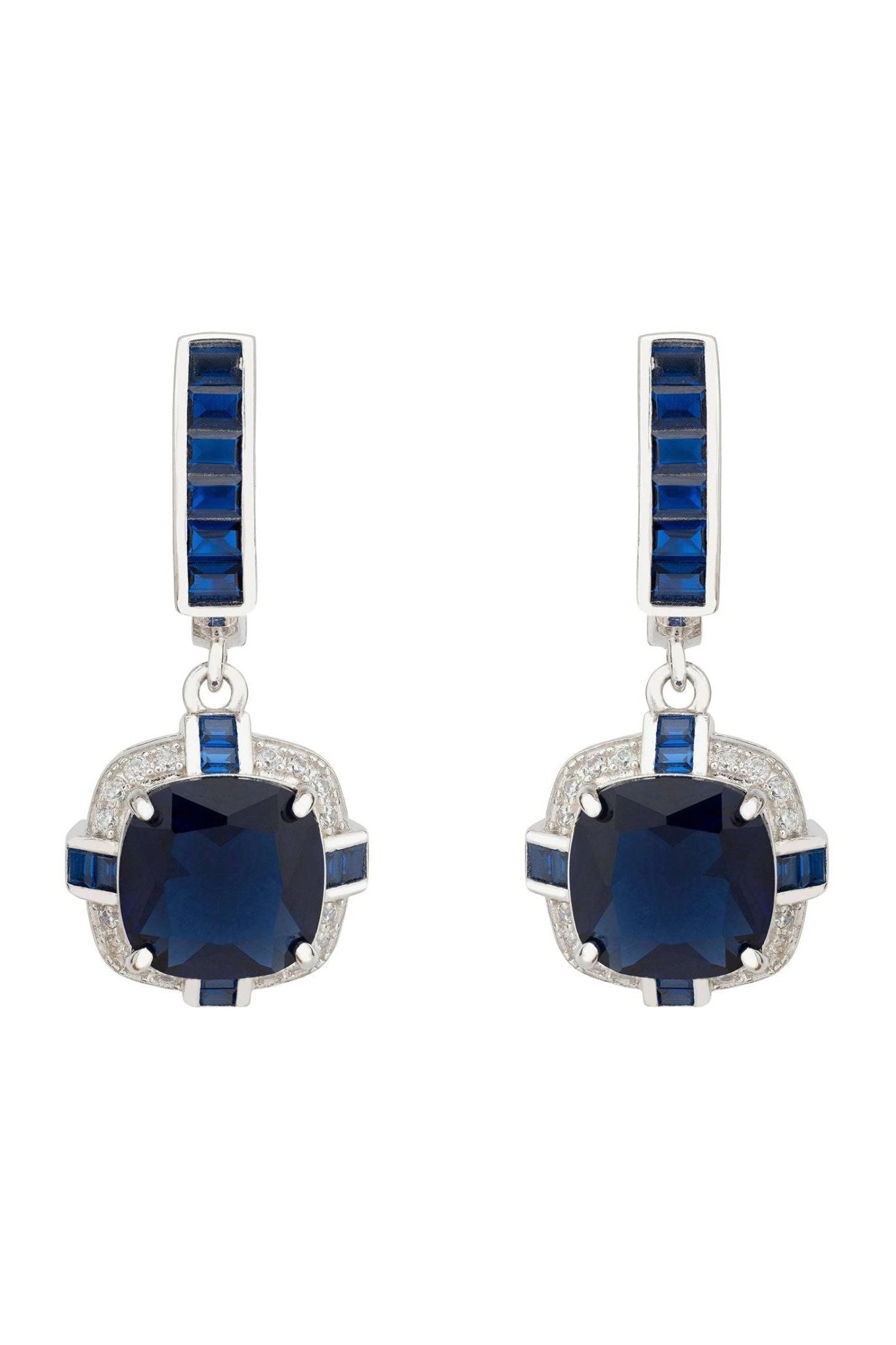 Windsor Silver Earring Sapphire - LATELITA Earrings