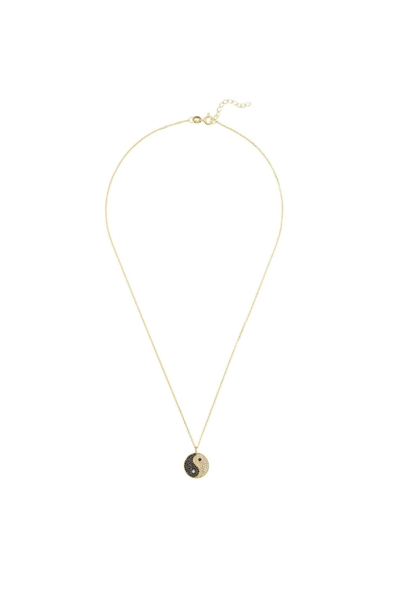 Yin And Yang Pendant Necklace Gold - LATELITA Necklaces