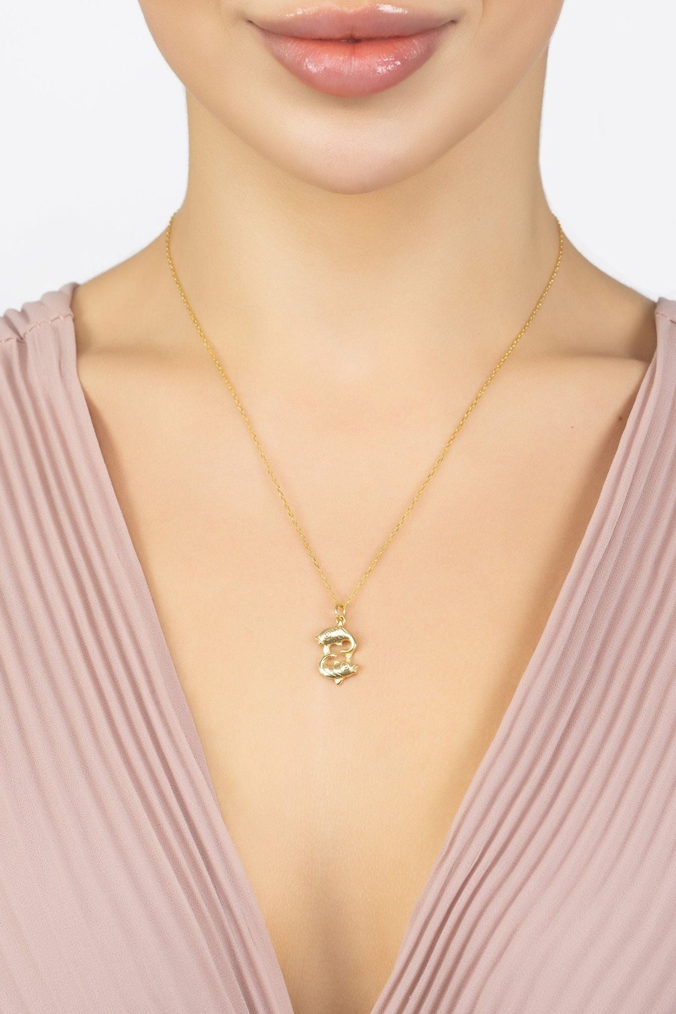 Zodiac Star Sign Necklace Gold Pisces - LATELITA Necklaces