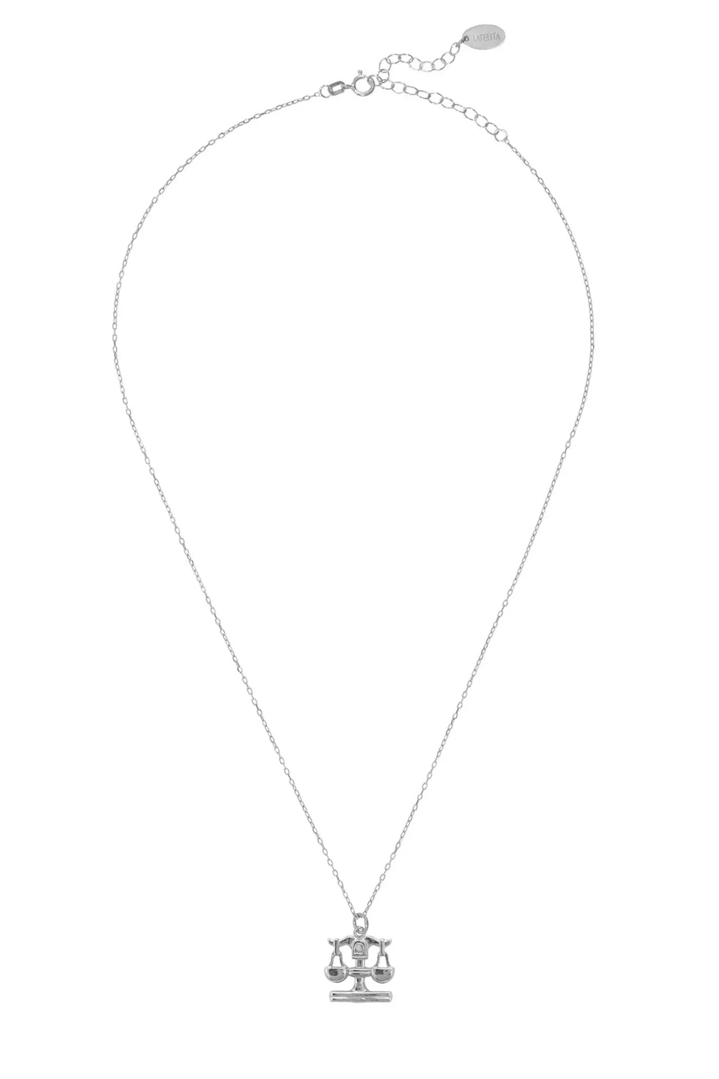 Zodiac Star Sign Necklace Silver Libra - LATELITA Necklaces