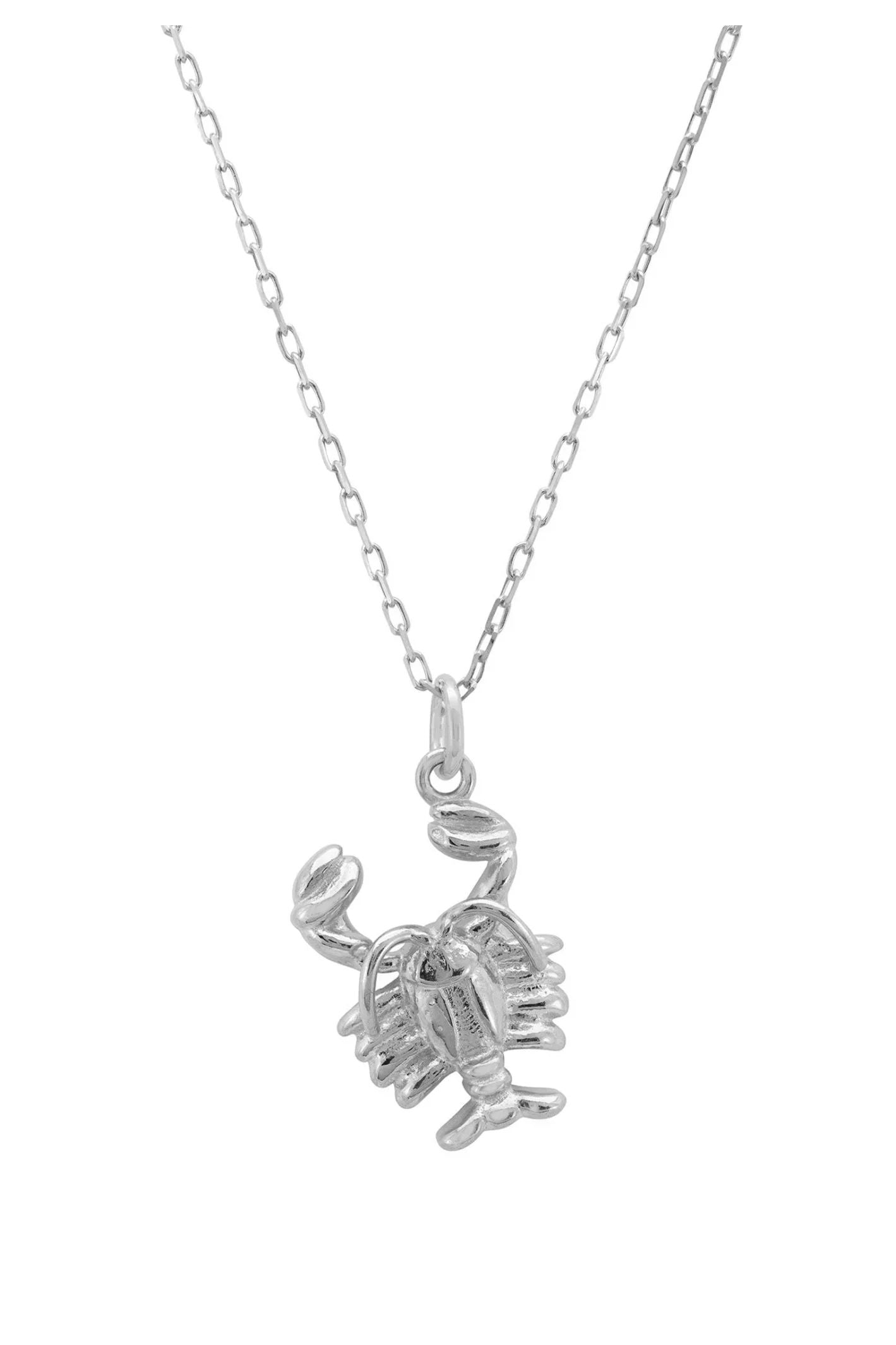 Zodiac Star Sign Necklace Silver Scorpio - LATELITA Necklaces