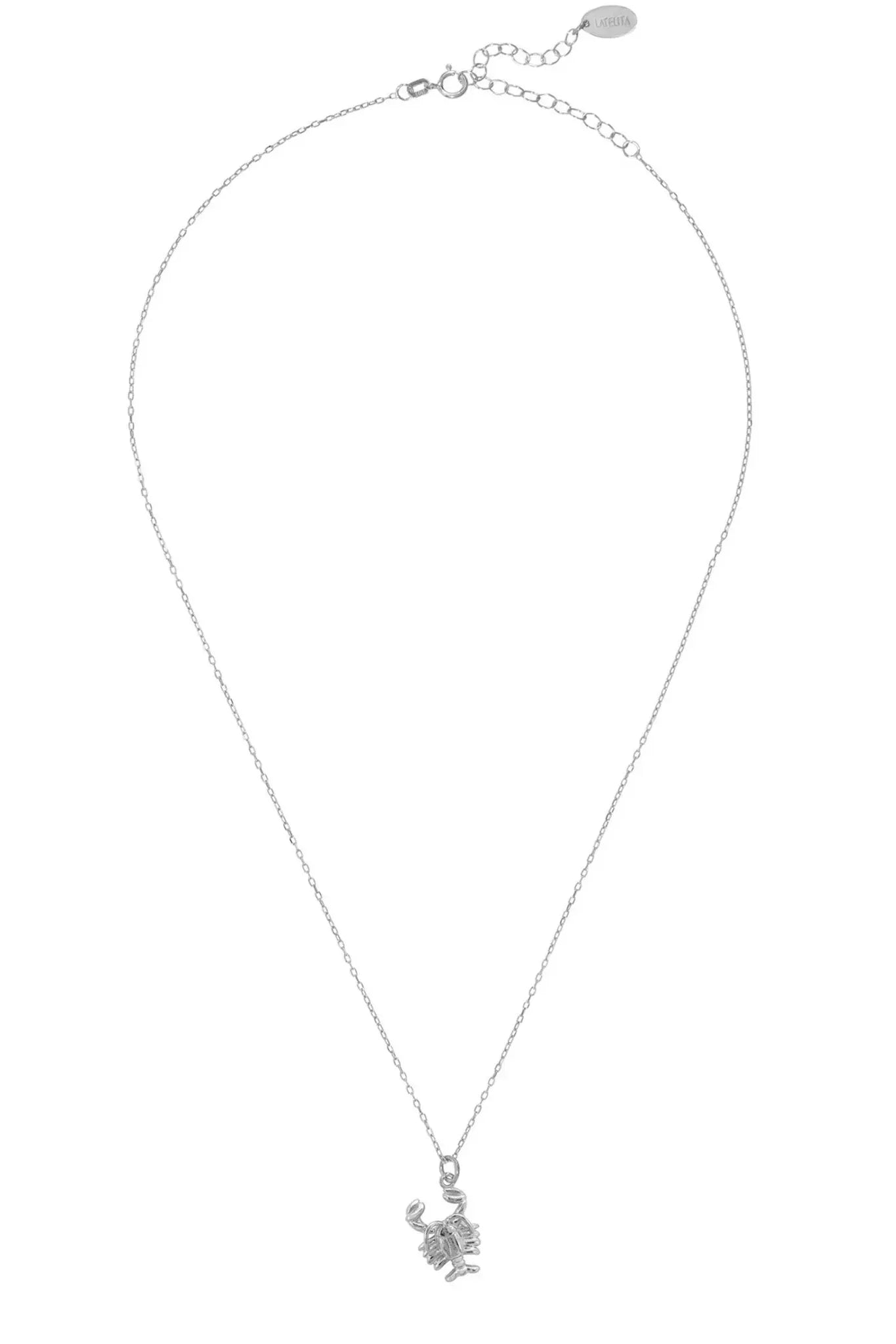 Zodiac Star Sign Necklace Silver Scorpio - LATELITA Necklaces