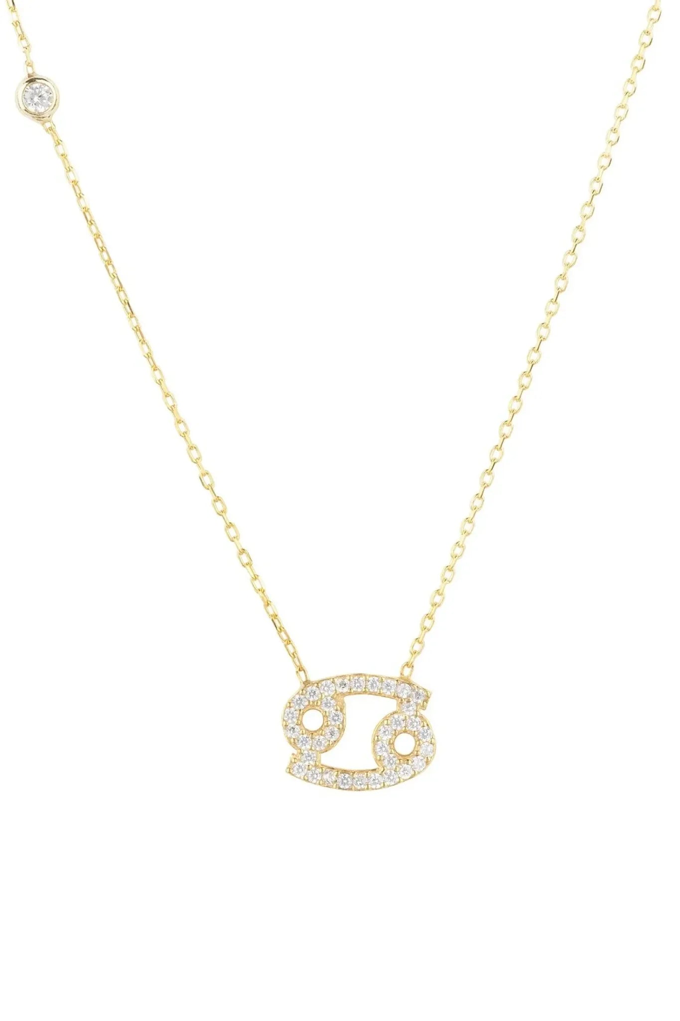Zodiac Star Sign Pendant Necklace Gold Cancer - LATELITA Necklaces