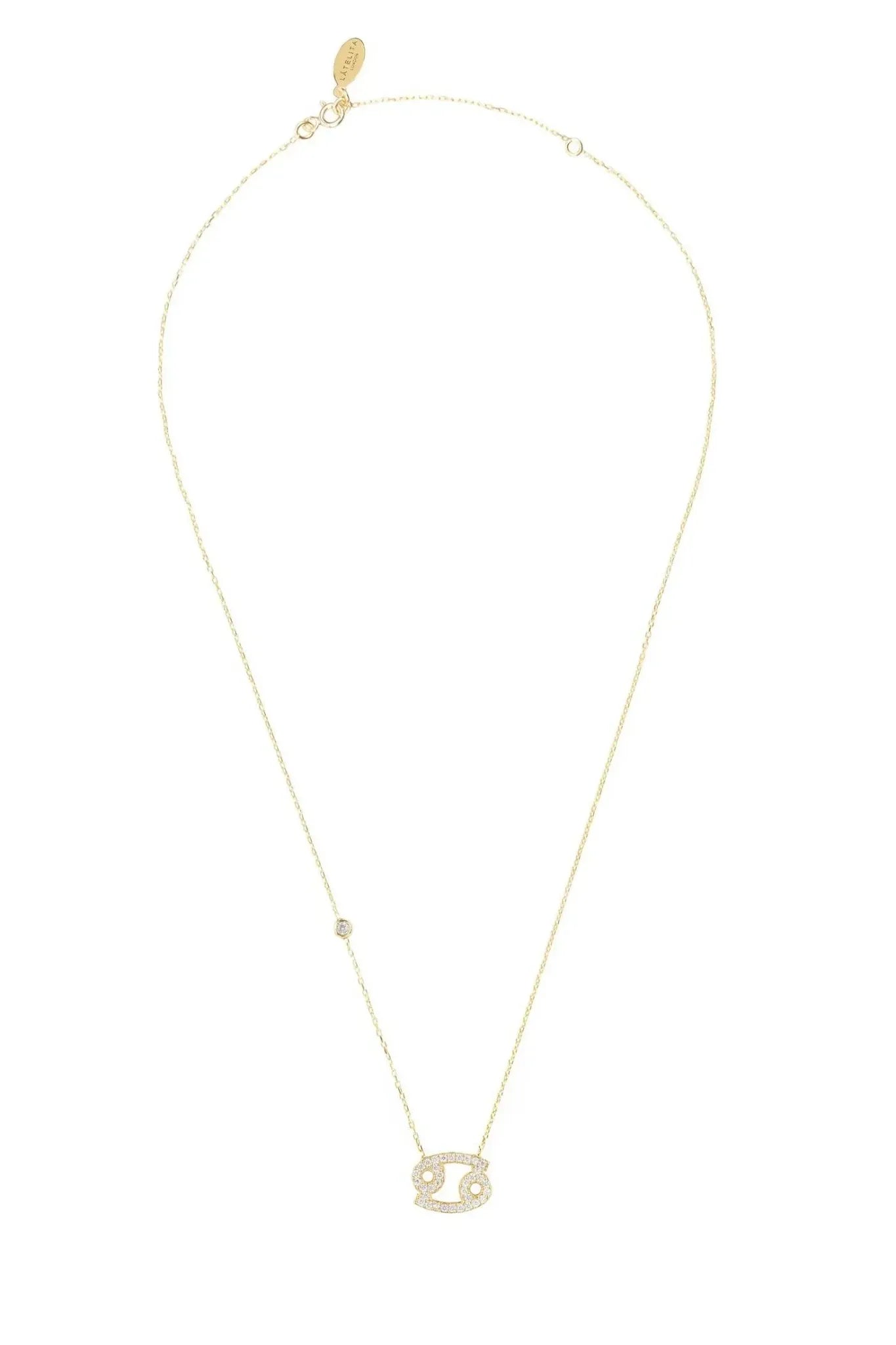 Zodiac Star Sign Pendant Necklace Gold Cancer - LATELITA Necklaces