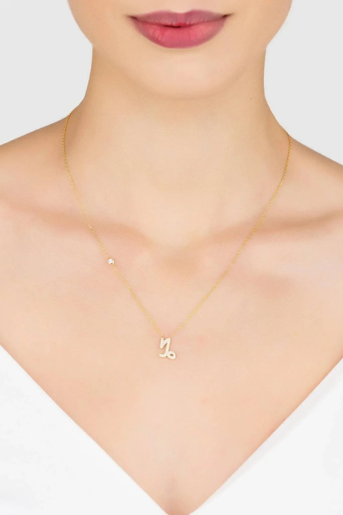Zodiac Star Sign Pendant Necklace Gold Capricorn - LATELITA Necklaces