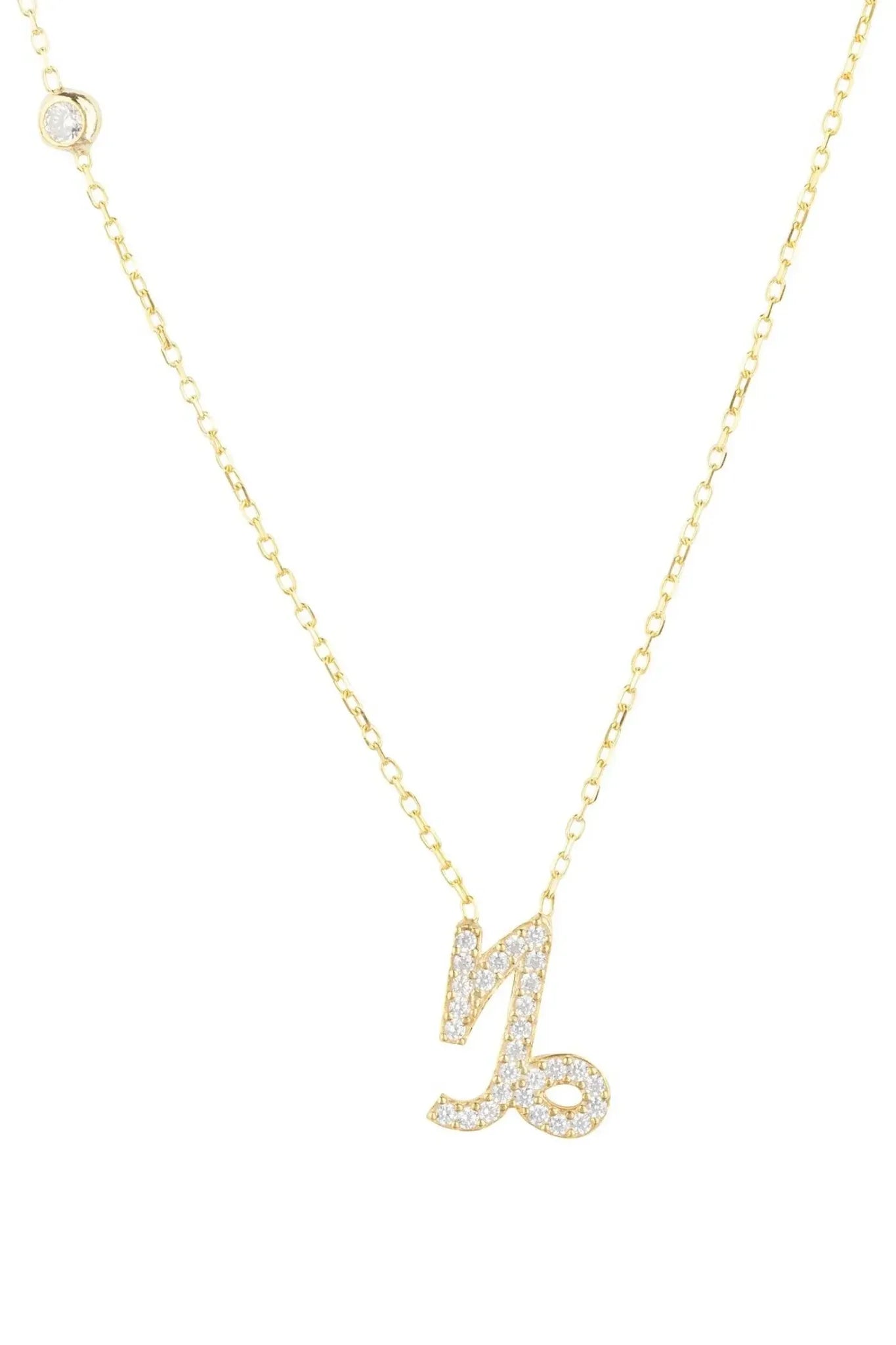 Zodiac Star Sign Pendant Necklace Gold Capricorn - LATELITA Necklaces