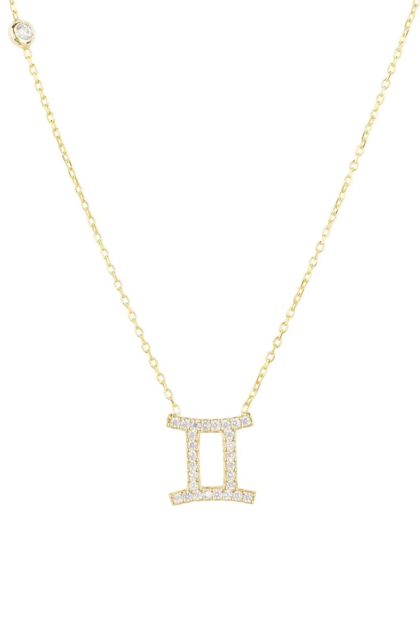 Zodiac Star Sign Pendant Necklace Gold Gemini - LATELITA Necklaces