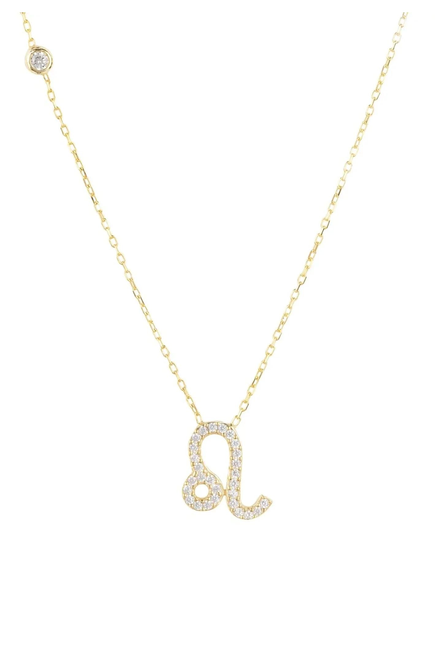 Zodiac Star Sign Pendant Necklace Gold Leo - LATELITA Necklaces