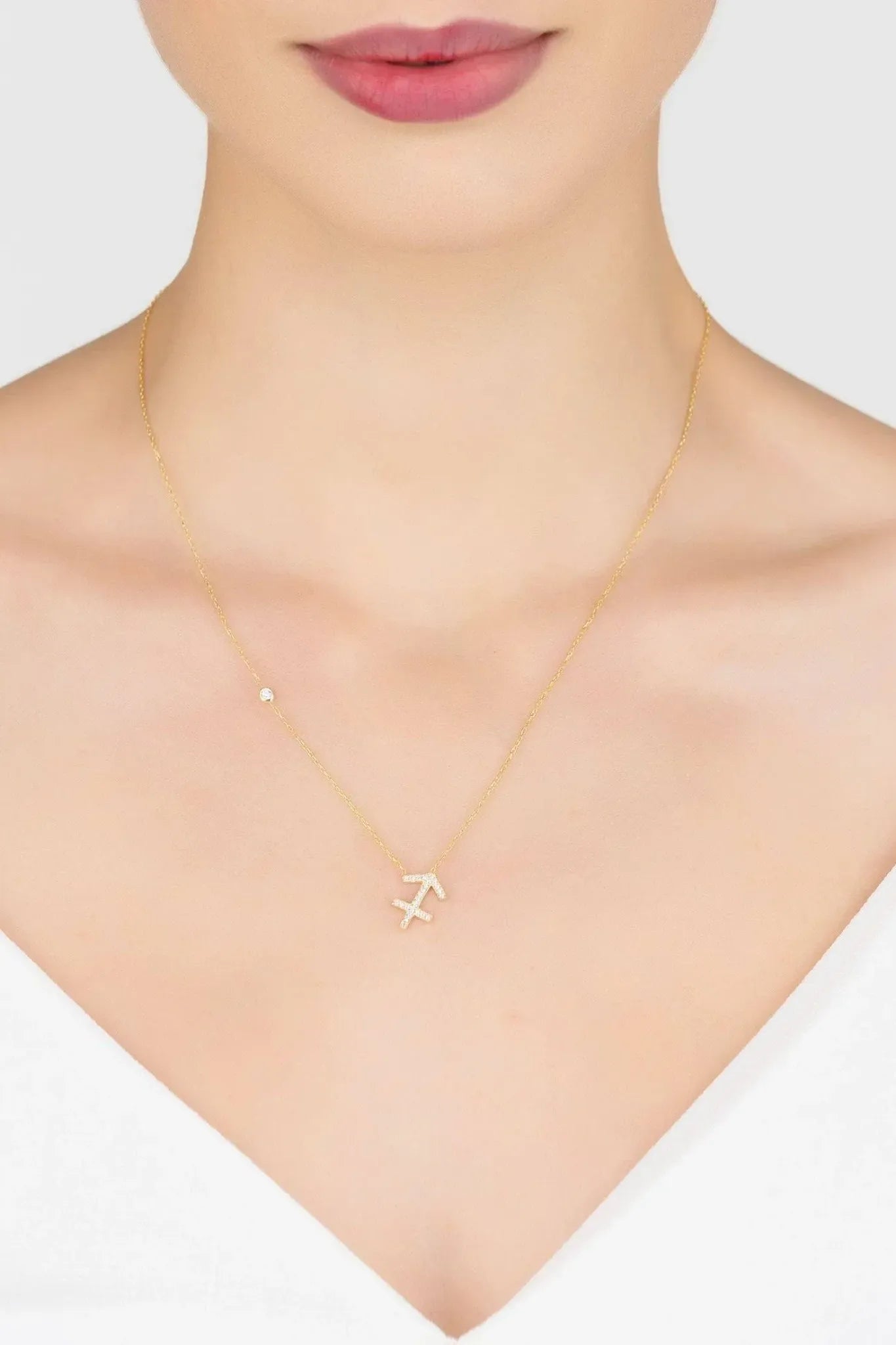 Zodiac Star Sign Pendant Necklace Gold Sagittarius - LATELITA Necklaces