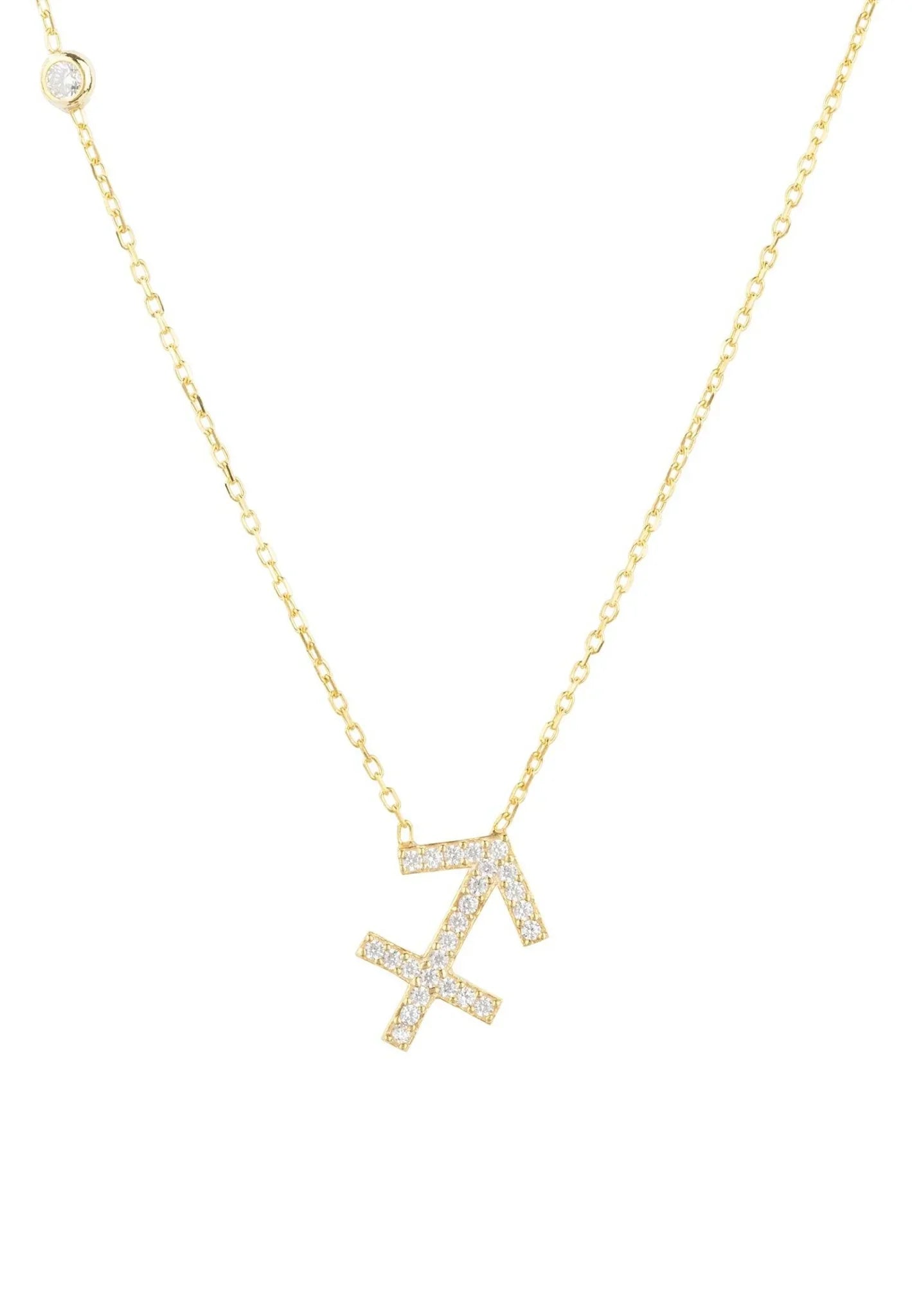 Zodiac Star Sign Pendant Necklace Gold Sagittarius - LATELITA Necklaces