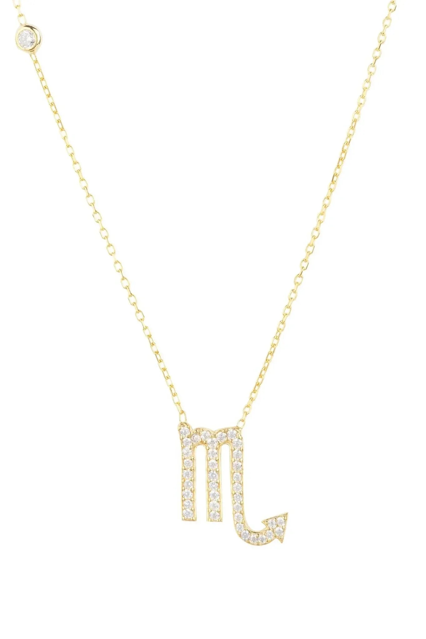 Zodiac Star Sign Pendant Necklace Gold Scorpio - LATELITA Necklaces
