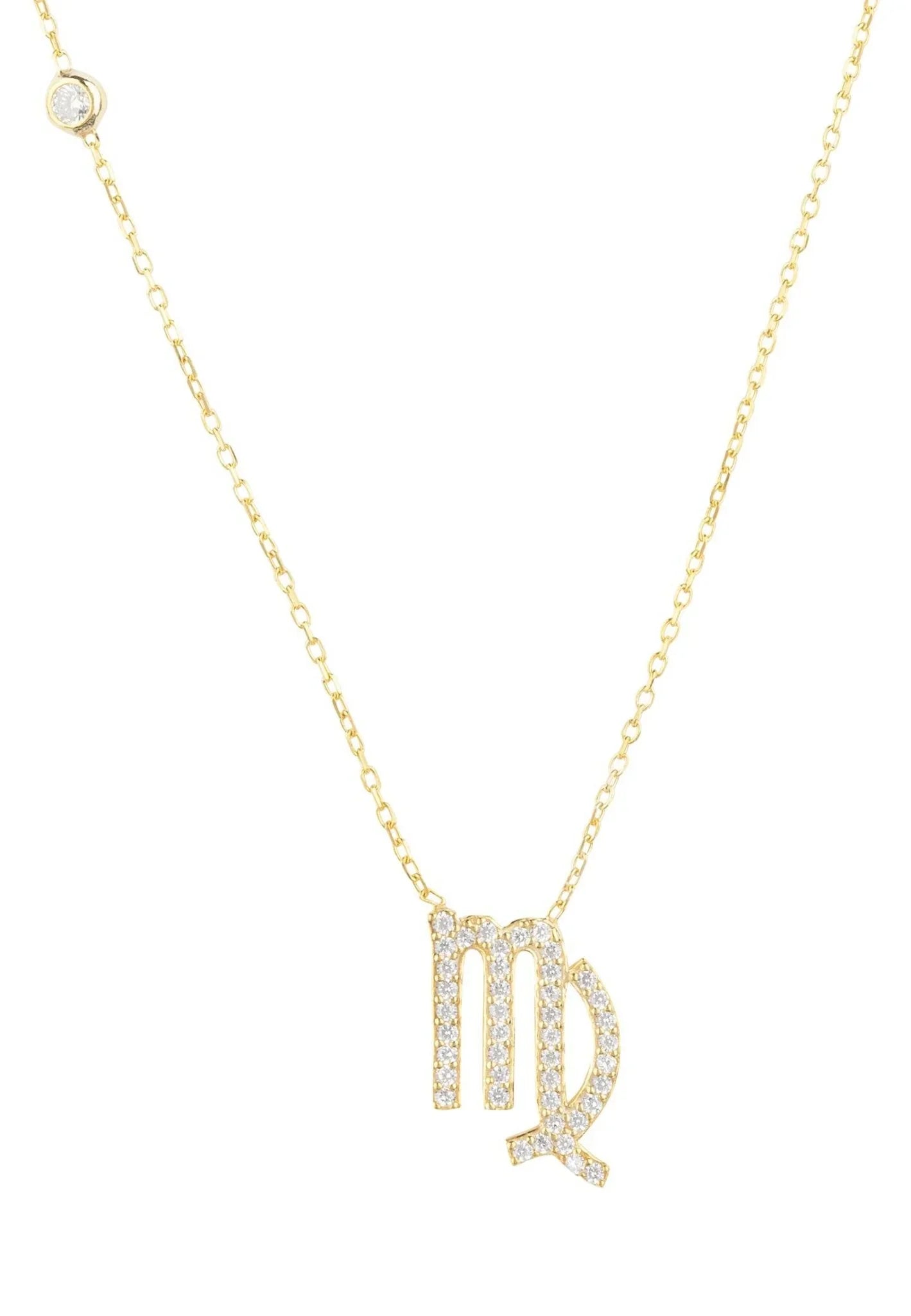 Zodiac Star Sign Pendant Necklace Gold Virgo - LATELITA Necklaces