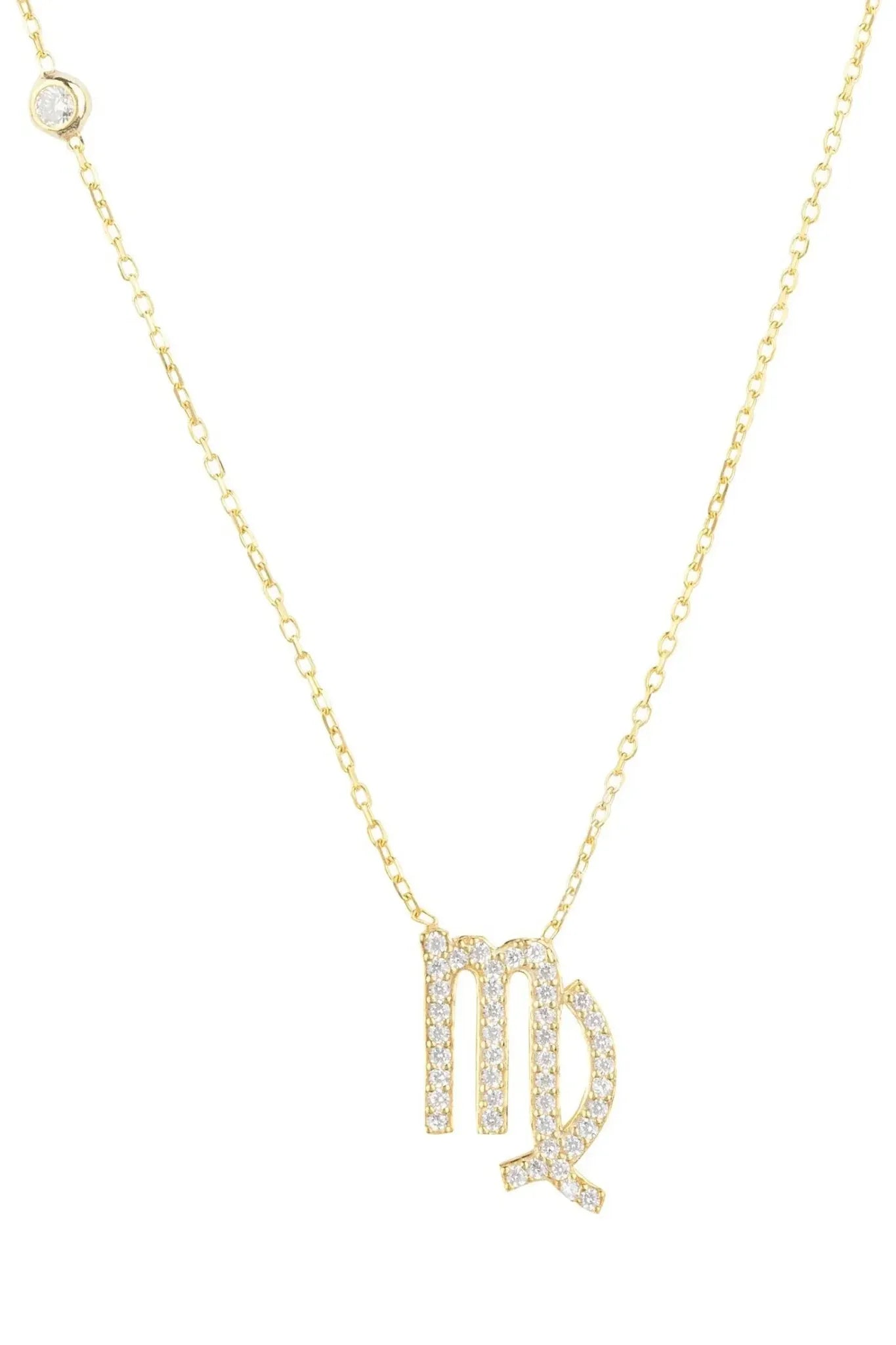 Zodiac Star Sign Pendant Necklace Gold Virgo - LATELITA Necklaces