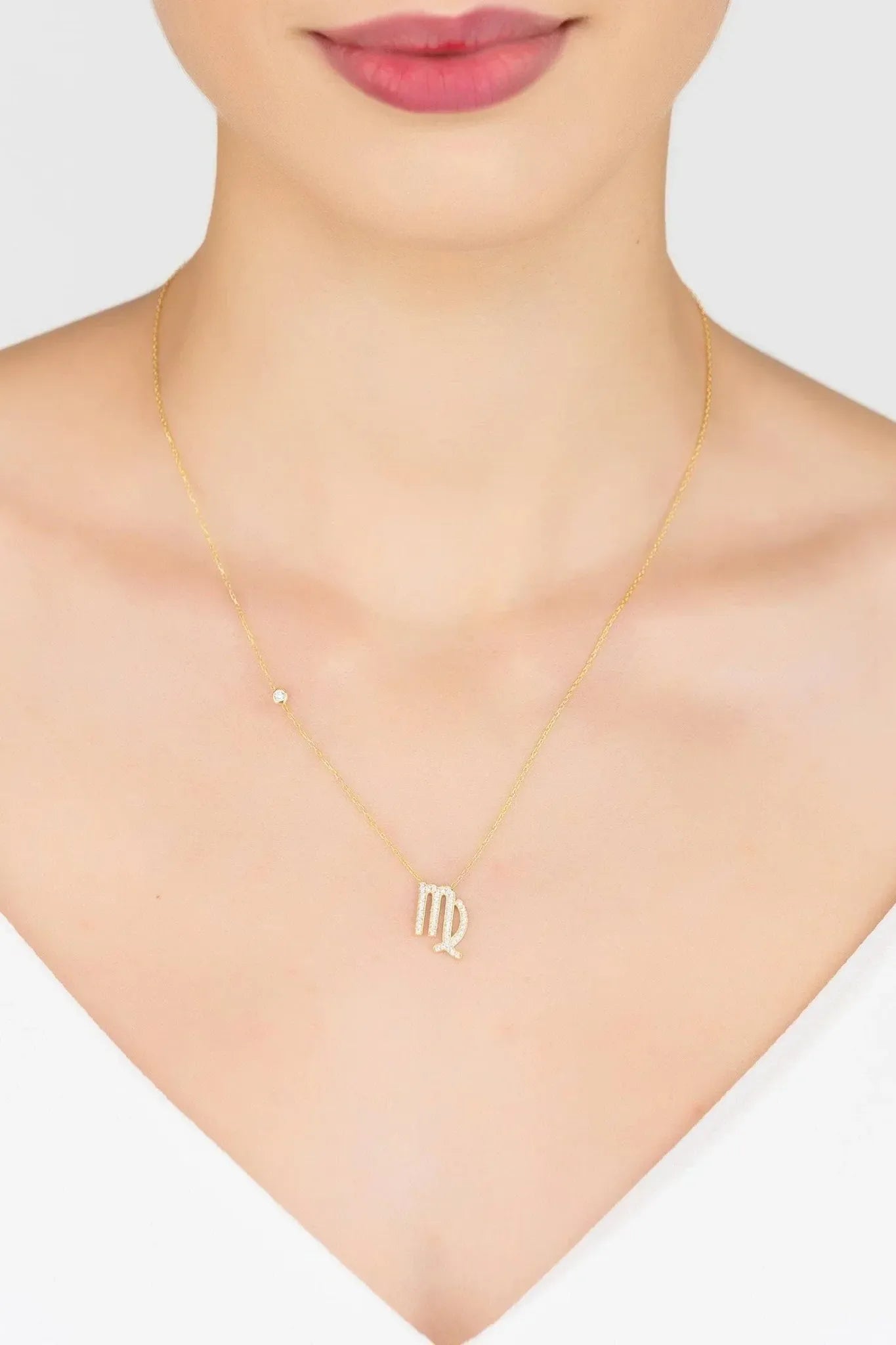 Zodiac Star Sign Pendant Necklace Gold Virgo - LATELITA Necklaces
