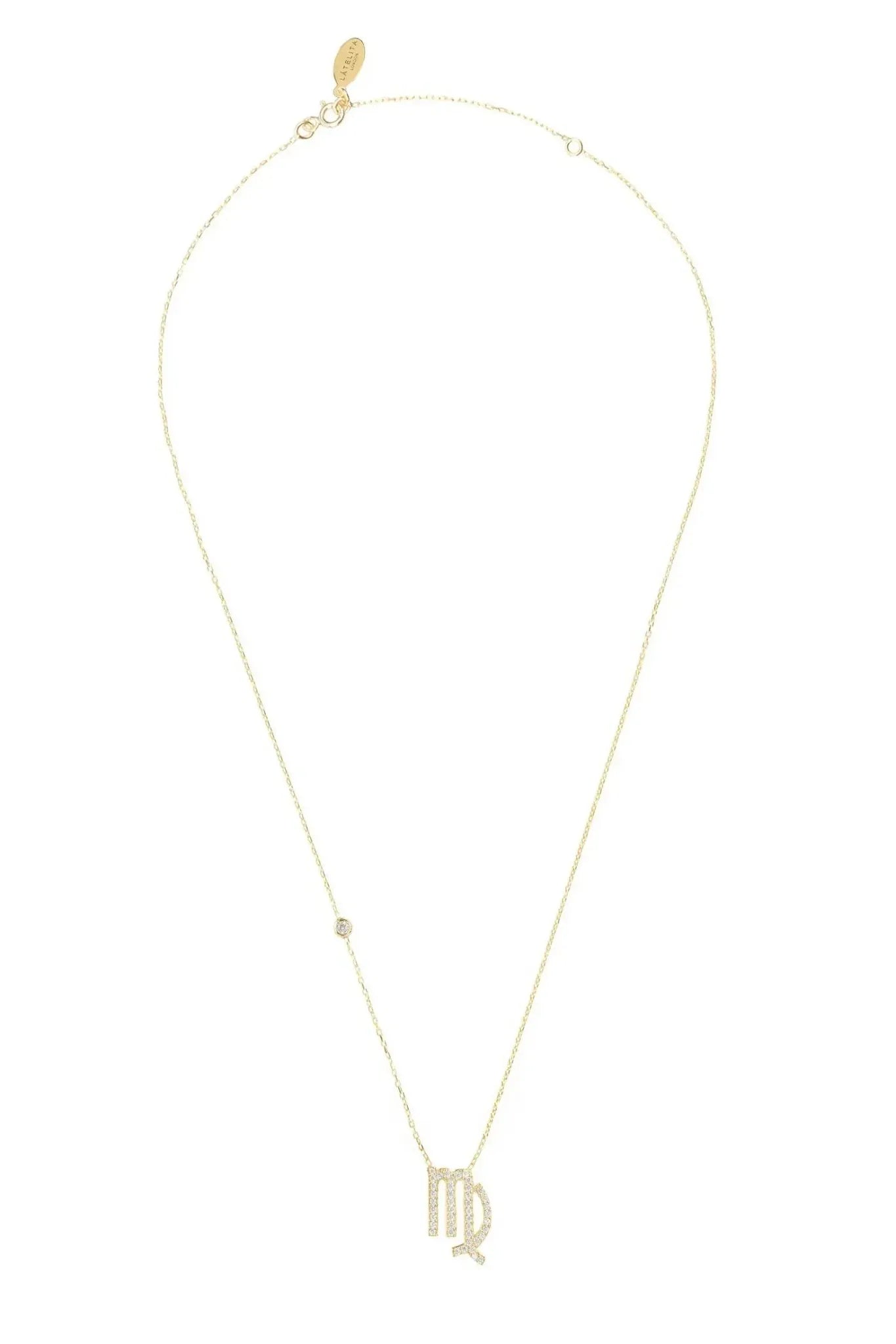Zodiac Star Sign Pendant Necklace Gold Virgo - LATELITA Necklaces