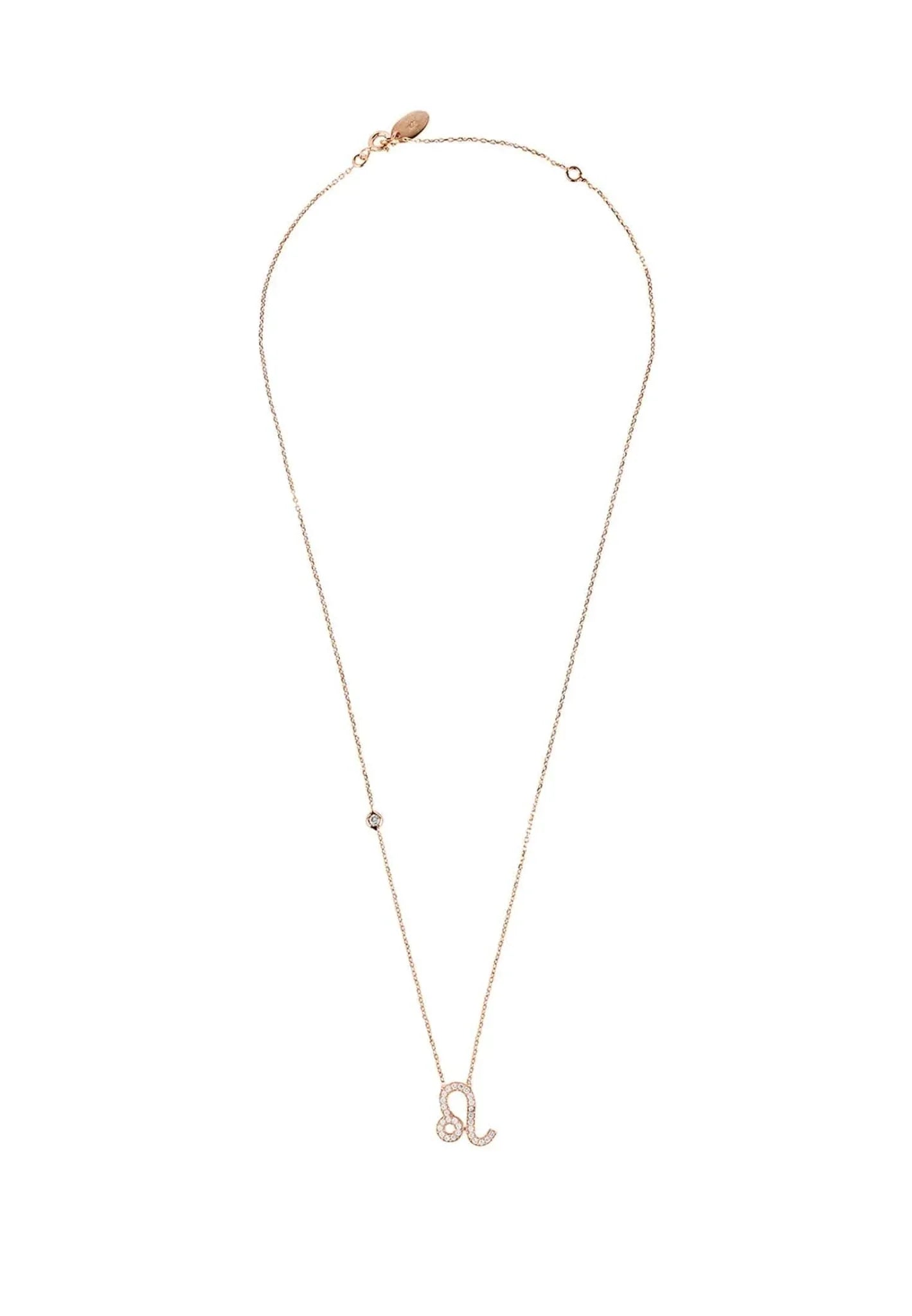 Zodiac Star Sign Pendant Necklace Rose Gold Leo - LATELITA Necklaces
