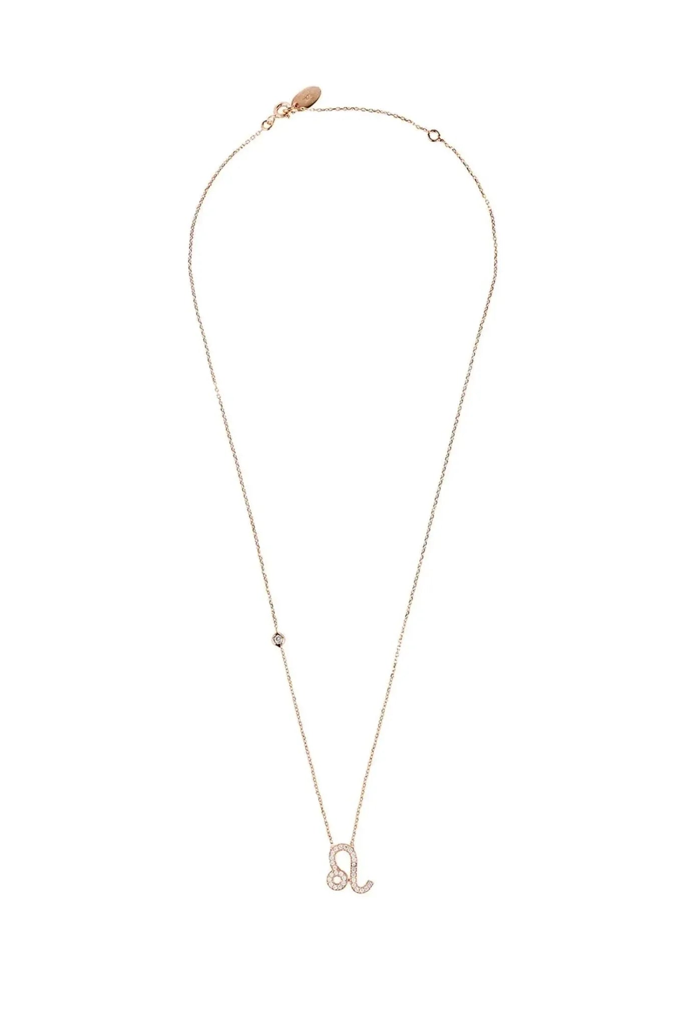 Zodiac Star Sign Pendant Necklace Rose Gold Leo - LATELITA Necklaces