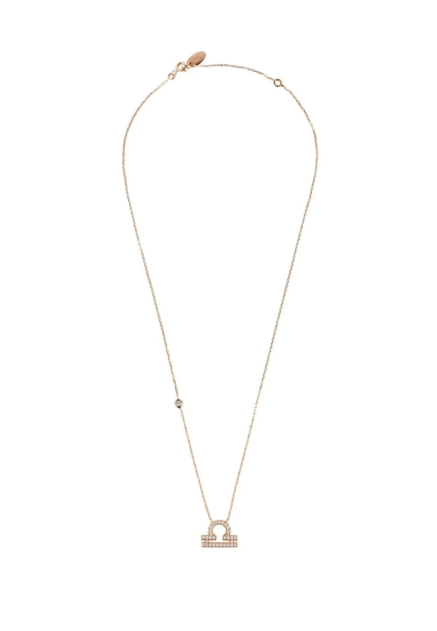 Zodiac Star Sign Pendant Necklace Rose Gold Libra - LATELITA Necklaces
