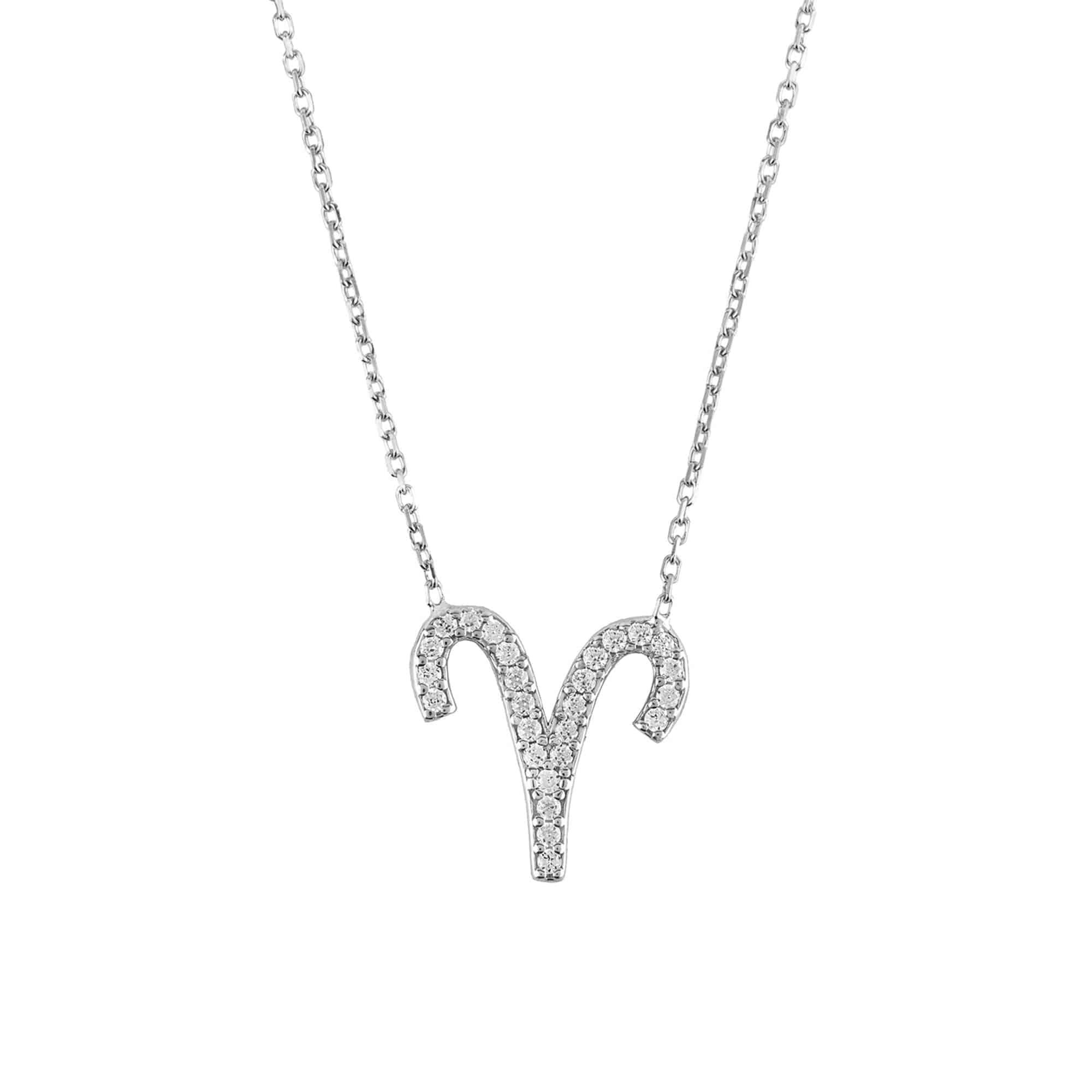 Zodiac Star Sign Pendant Necklace Silver Aries - LATELITA Necklaces
