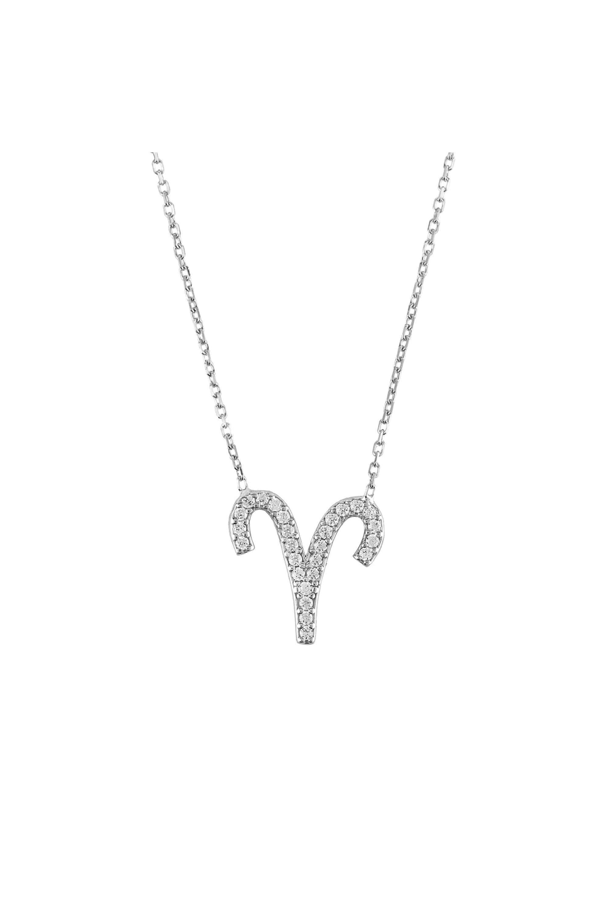 Zodiac Star Sign Pendant Necklace Silver Aries - LATELITA Necklaces
