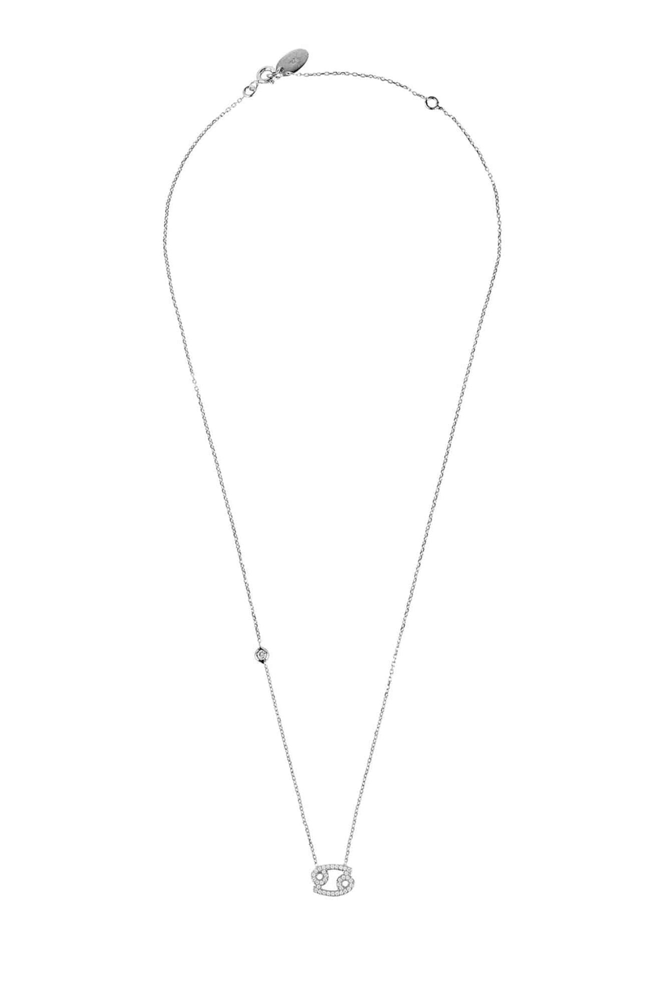 Zodiac Star Sign Pendant Necklace Silver Cancer - LATELITA Necklaces