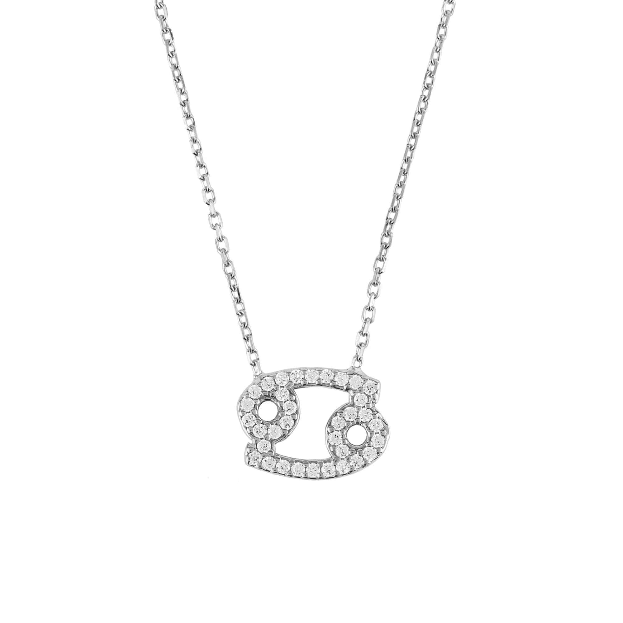 Zodiac Star Sign Pendant Necklace Silver Cancer - LATELITA Necklaces